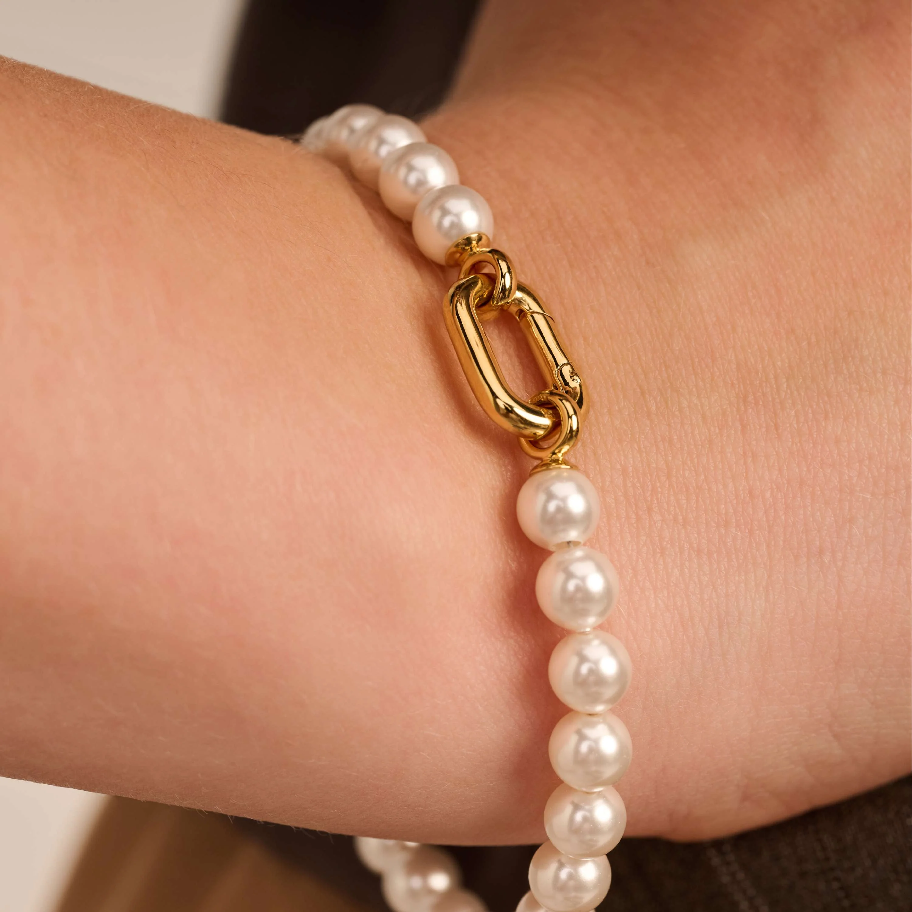 Parel Armband met schakel - Image 5