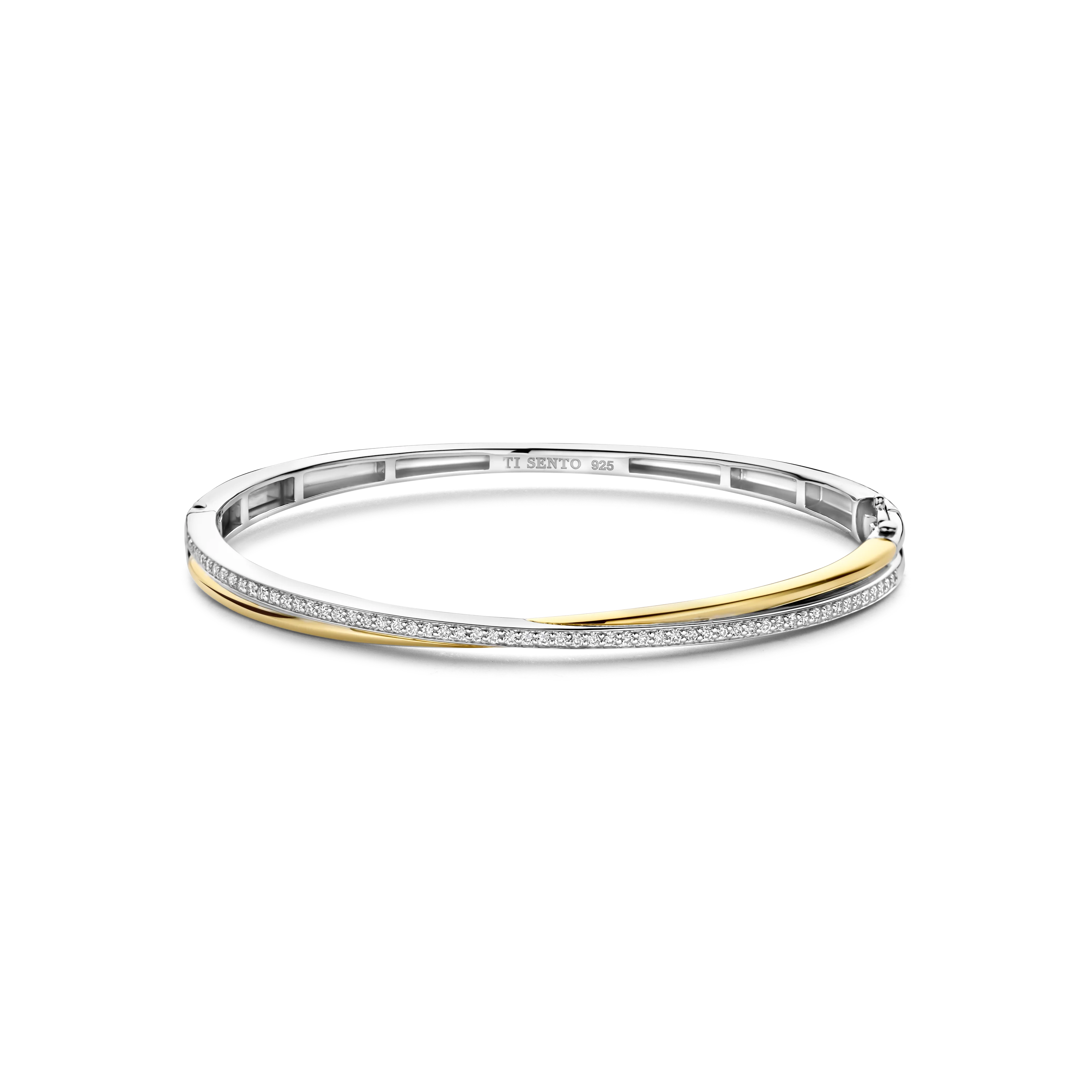 Zirkonia Crossover Bangle Bicolor