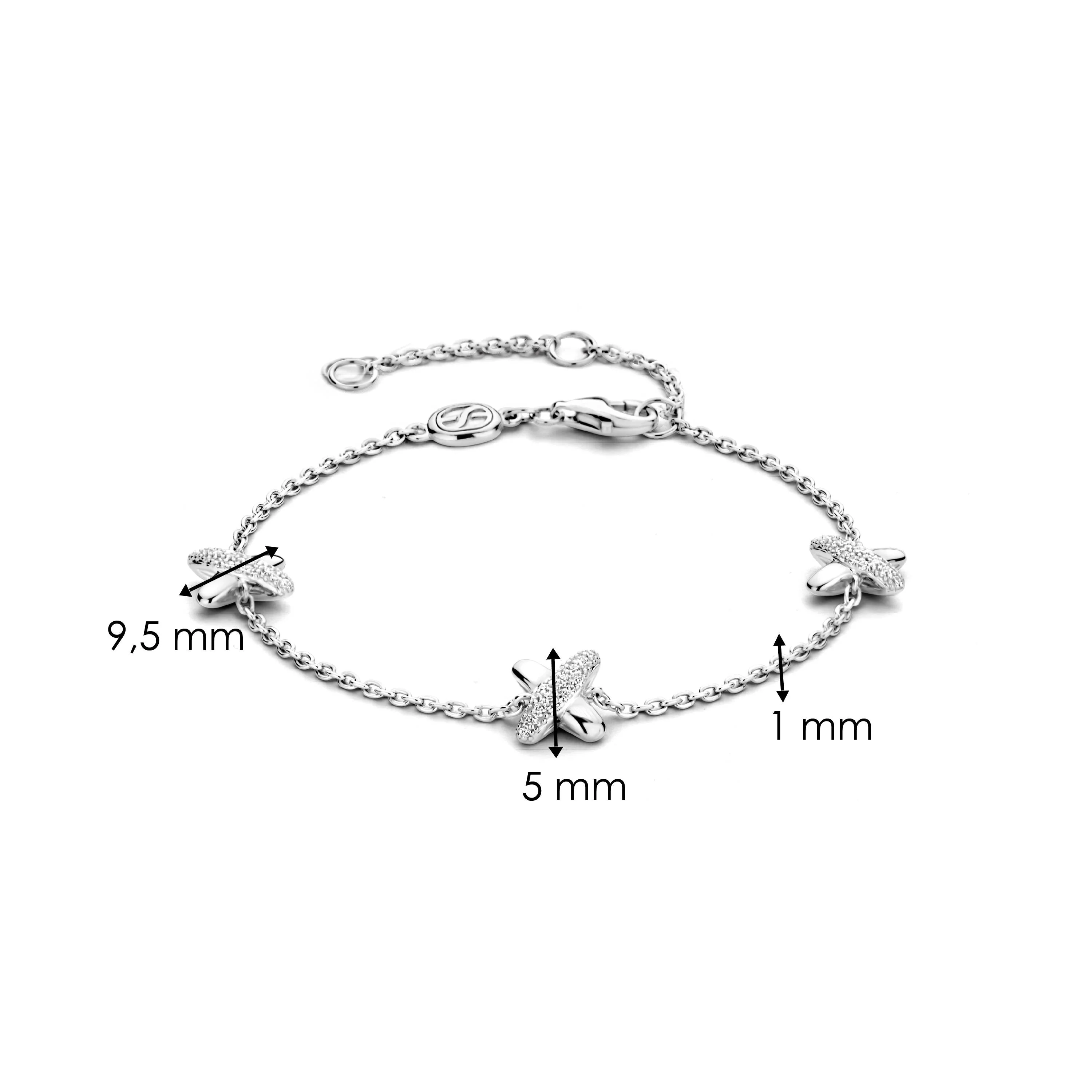 Zirkonia Cross Armband Zilver - Image 4