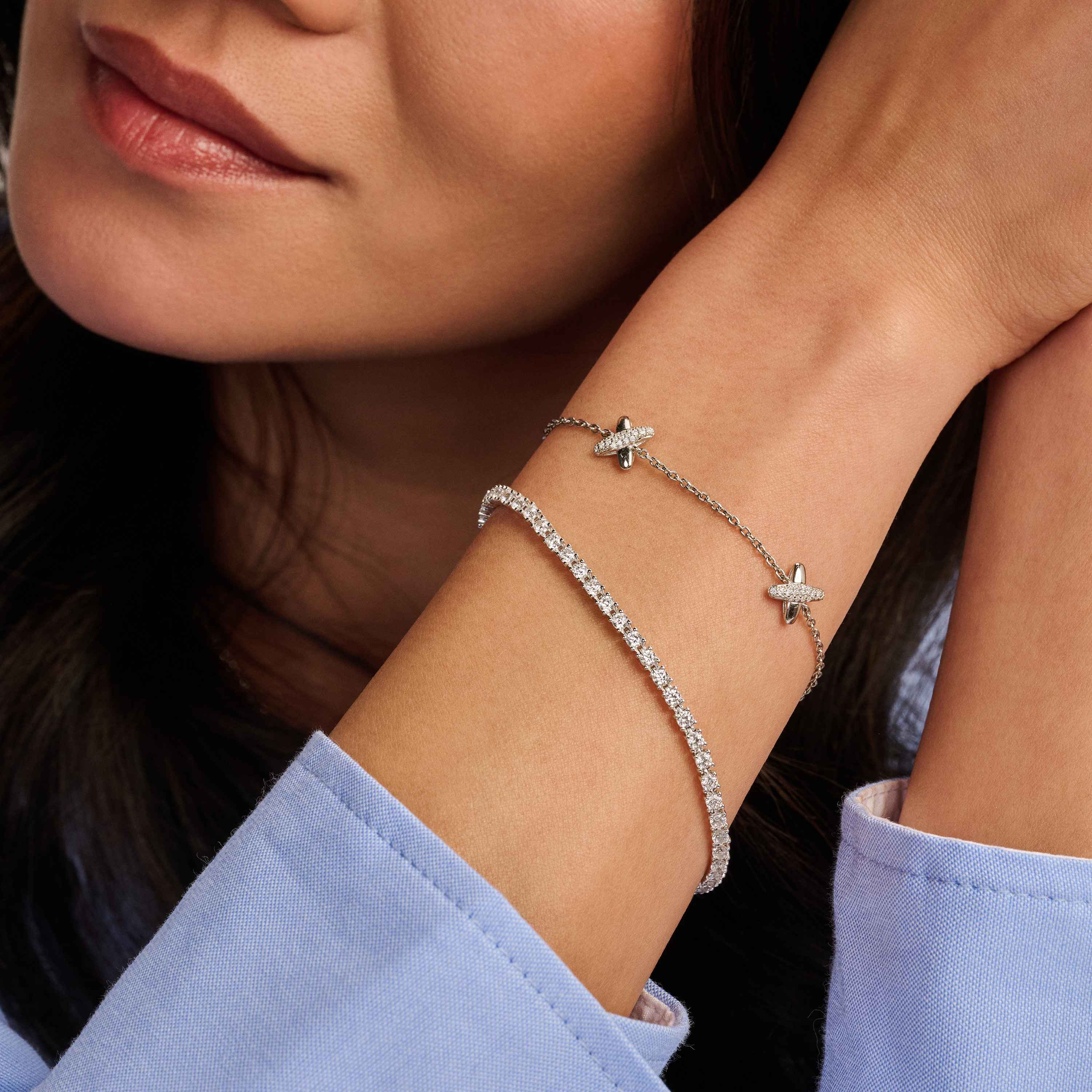 Zirkonia Cross Armband Zilver - Image 6