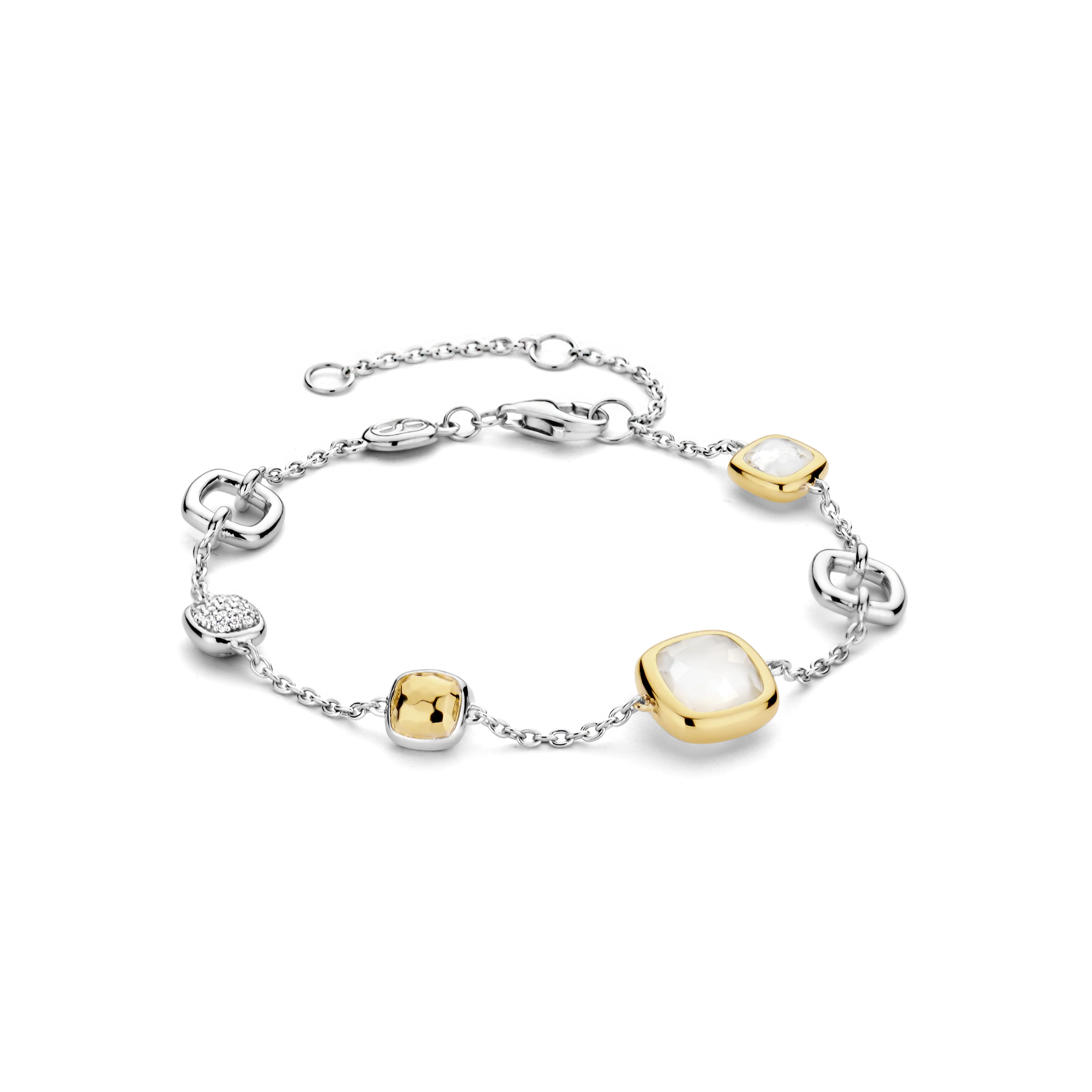 Parel Cushion Charm Armband