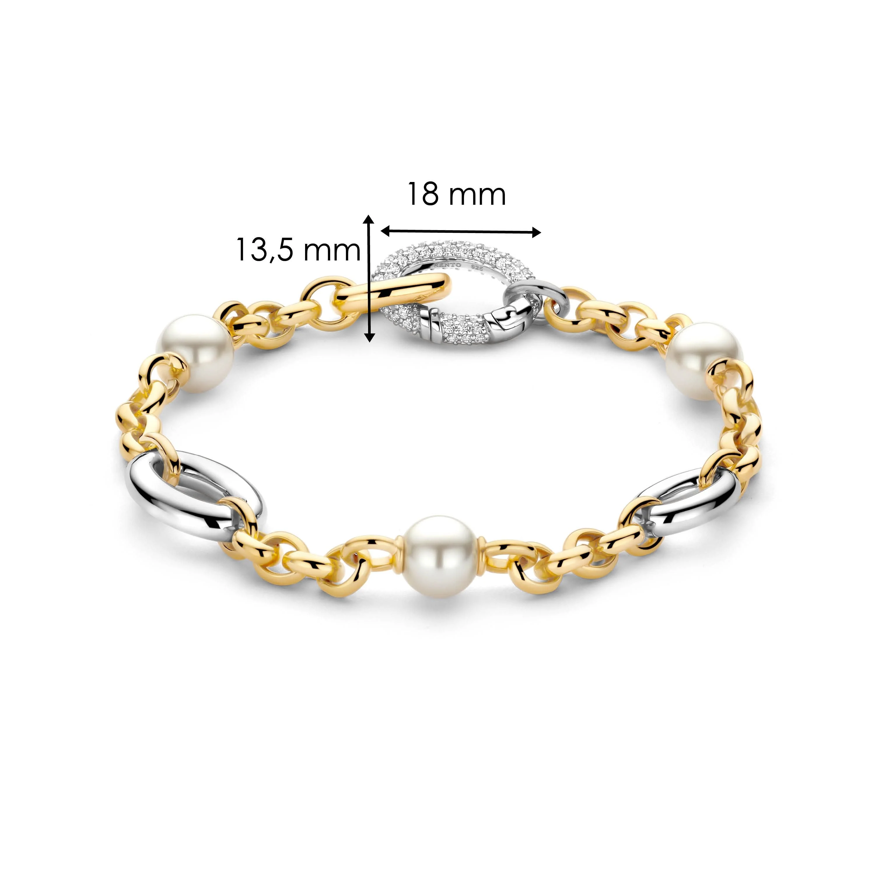 Connected Zirkonia Parel Armband - Image 6