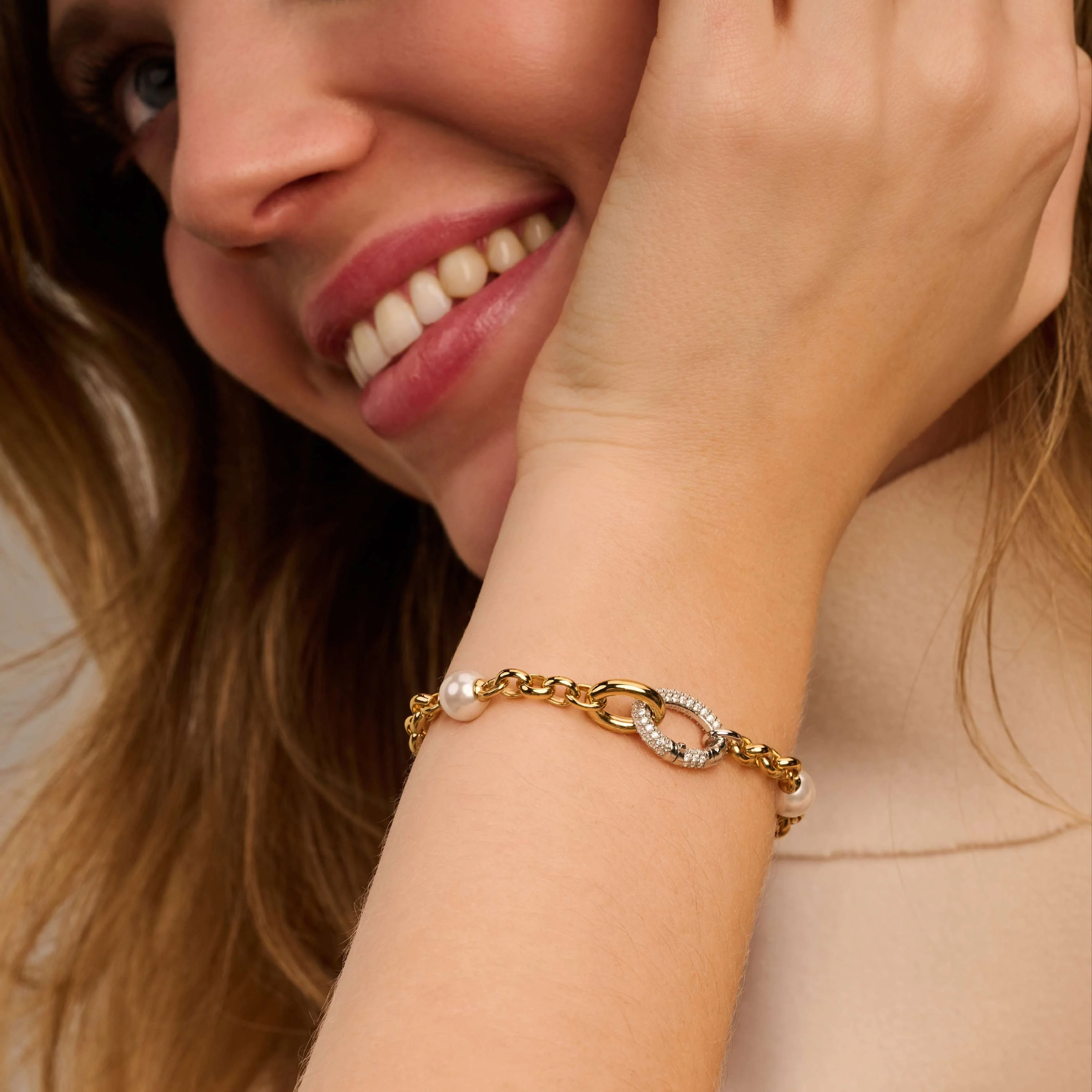 Connected Zirkonia Parel Armband - Image 8