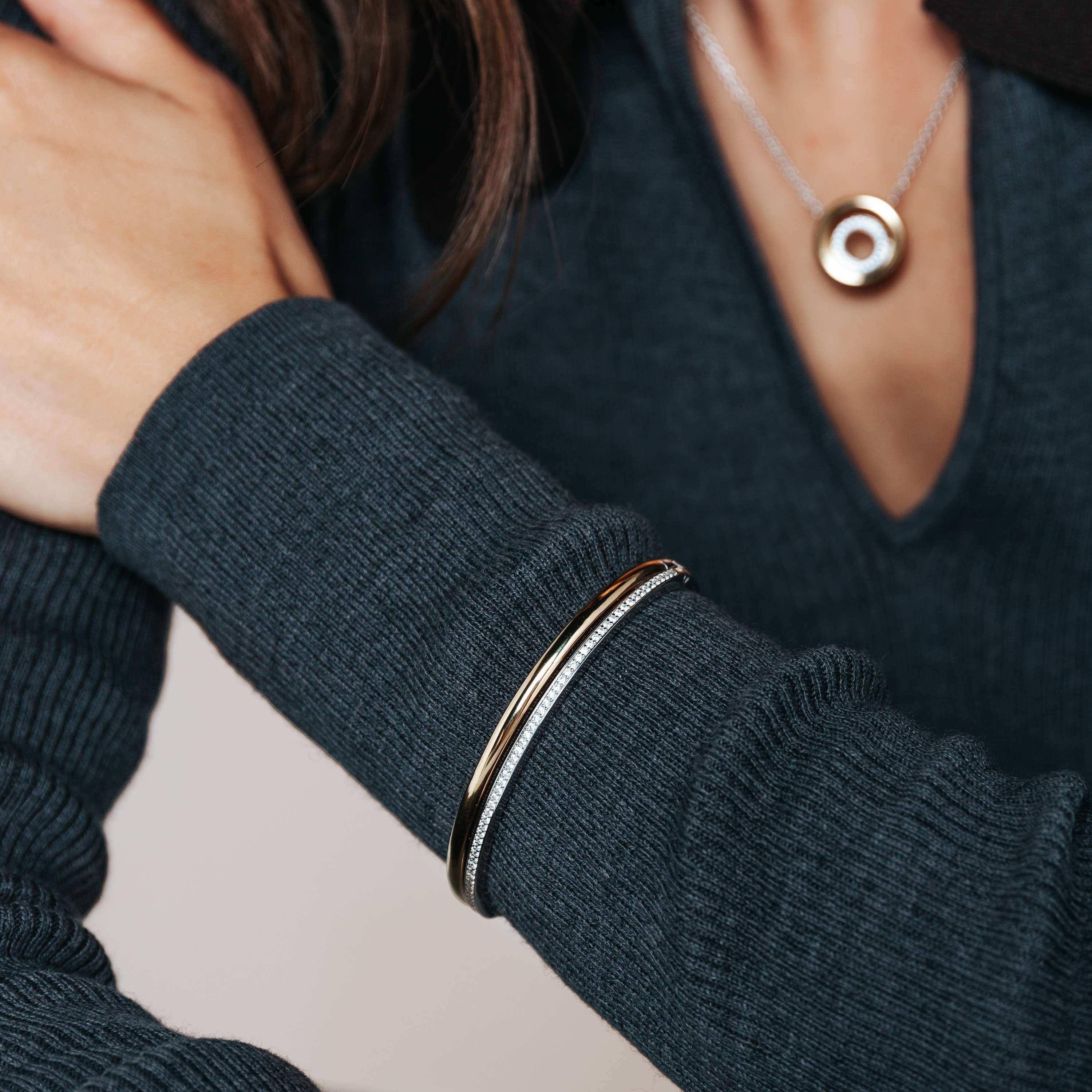 Zirkonia Double Bangle - Image 4