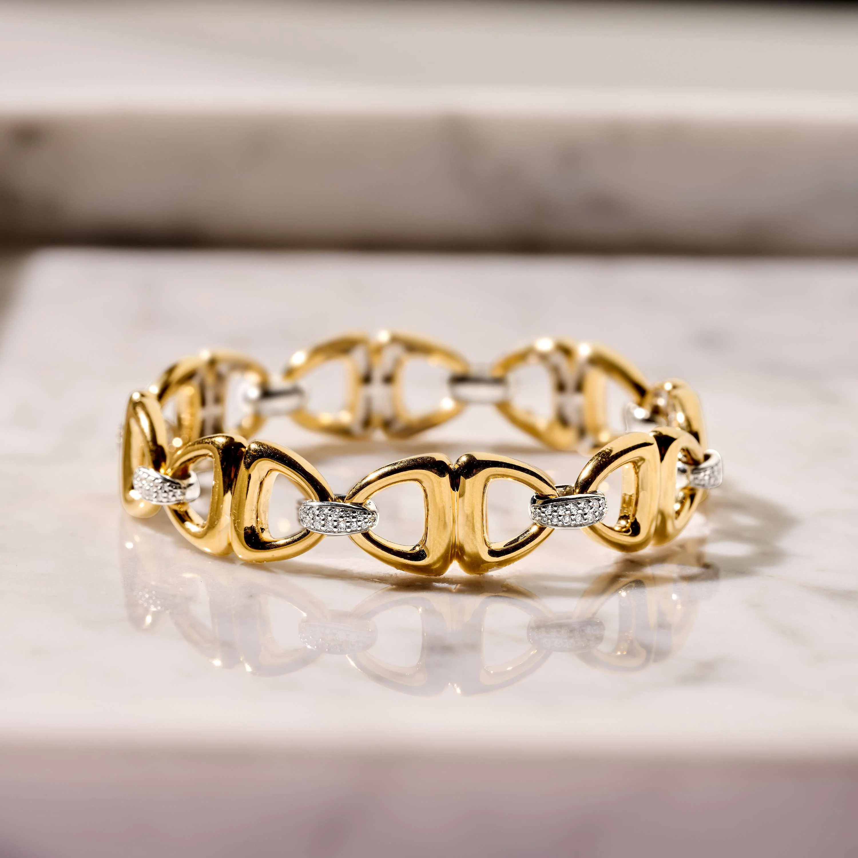 Connected Triangle Vintage Schakel Armband - Image 9