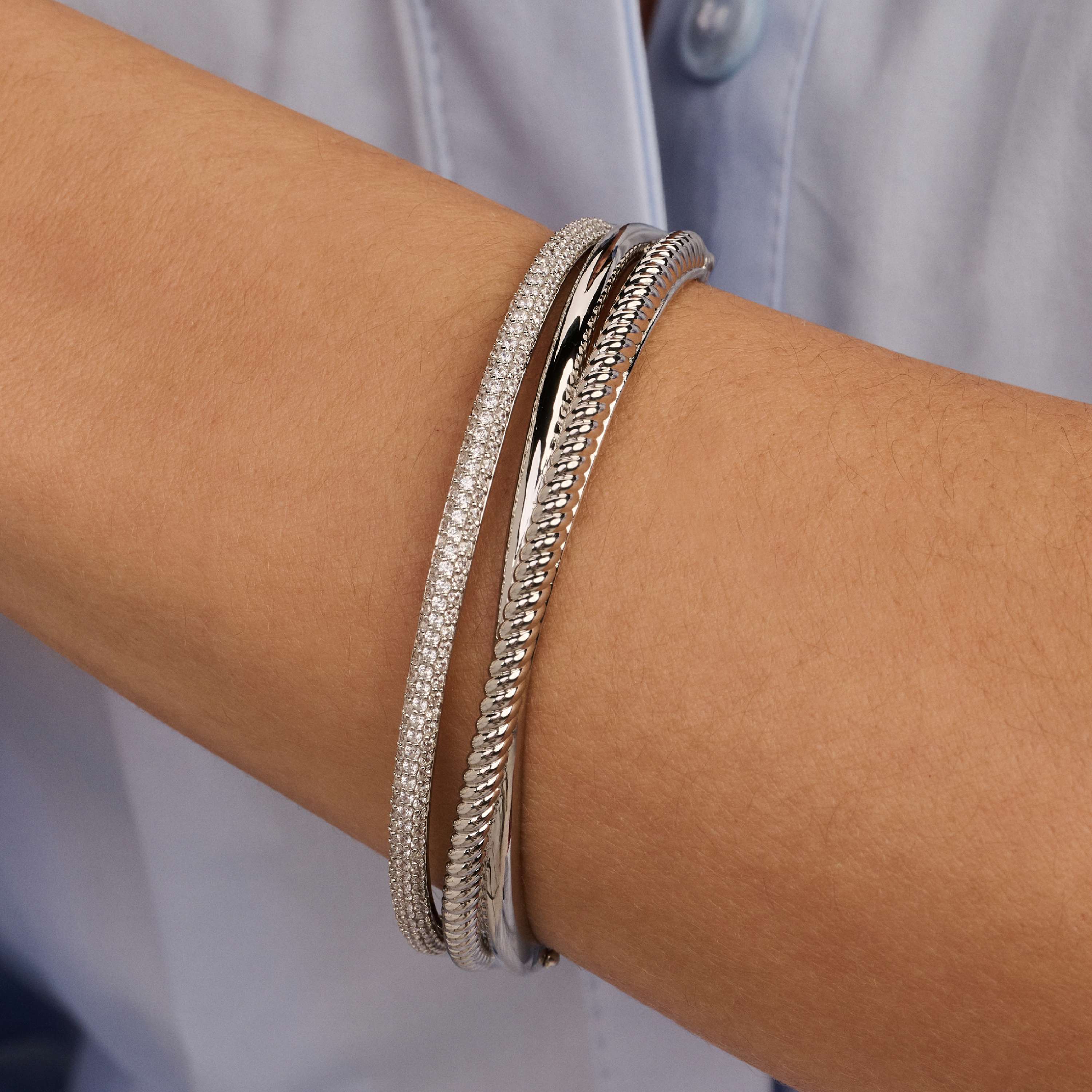 Zirkonia Structure Bangle - Image 7