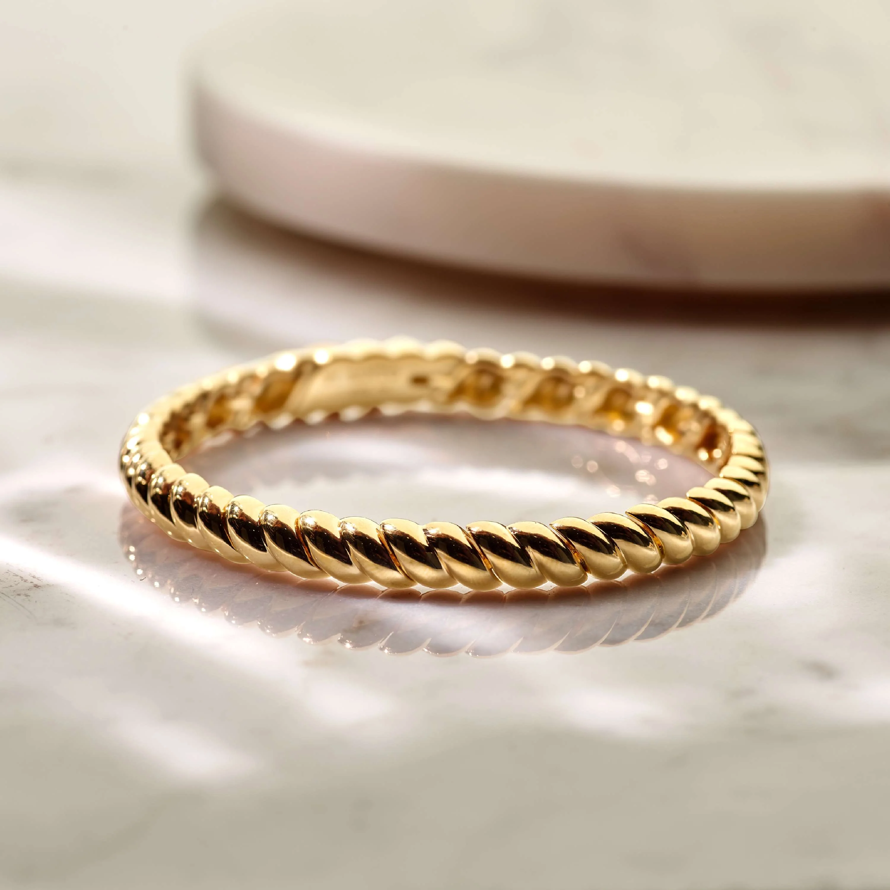 Vintage Geribbelde Bangle - Image 8