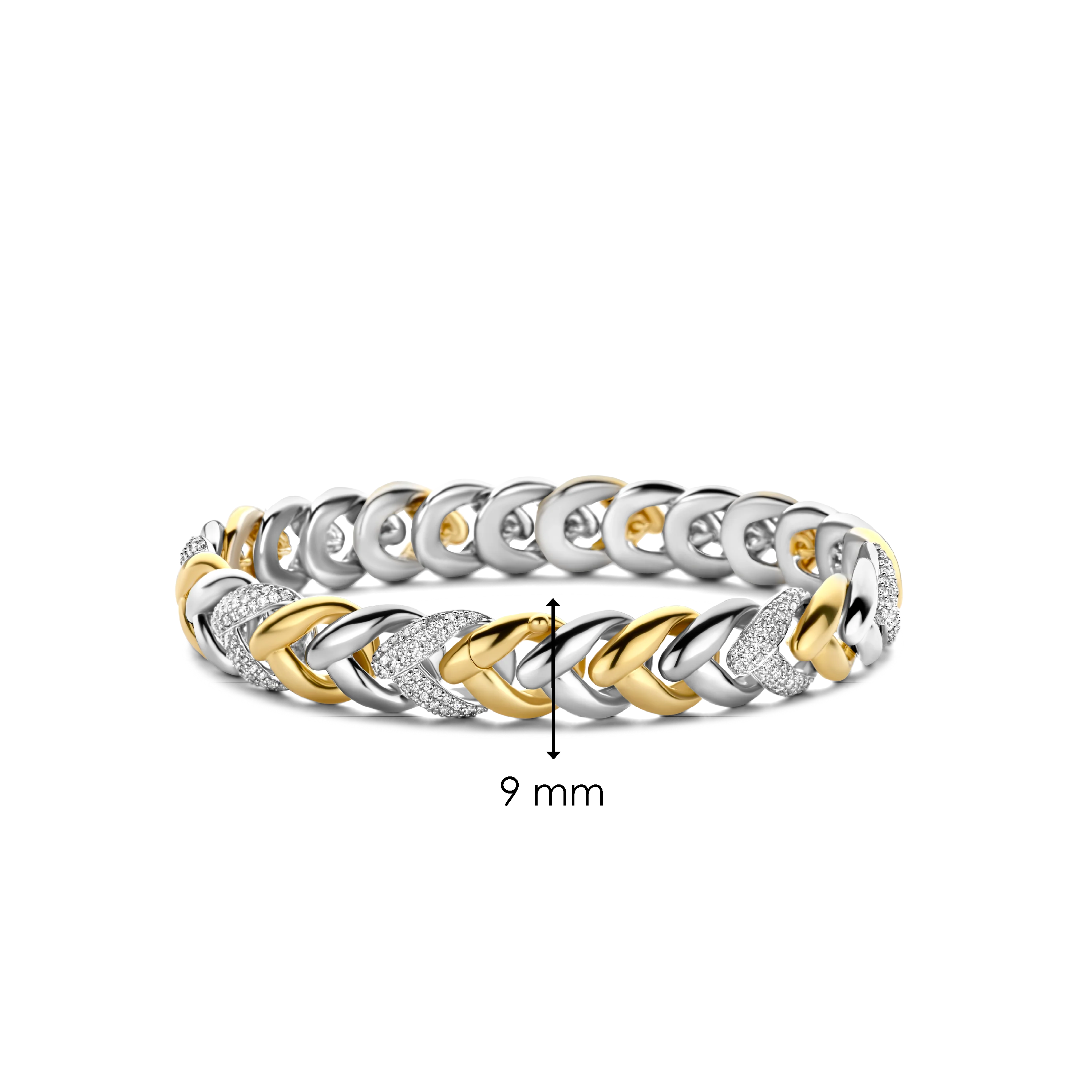 Vintage Zirkonia Schakel Armband - Image 6