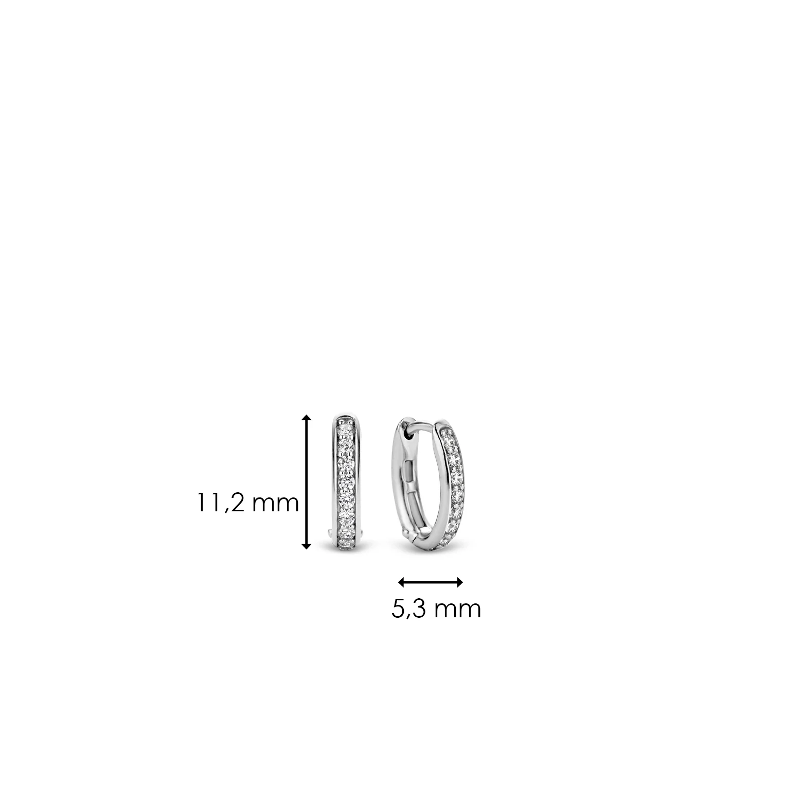 Tennis Small Oval Hoops 11mm - Image 4