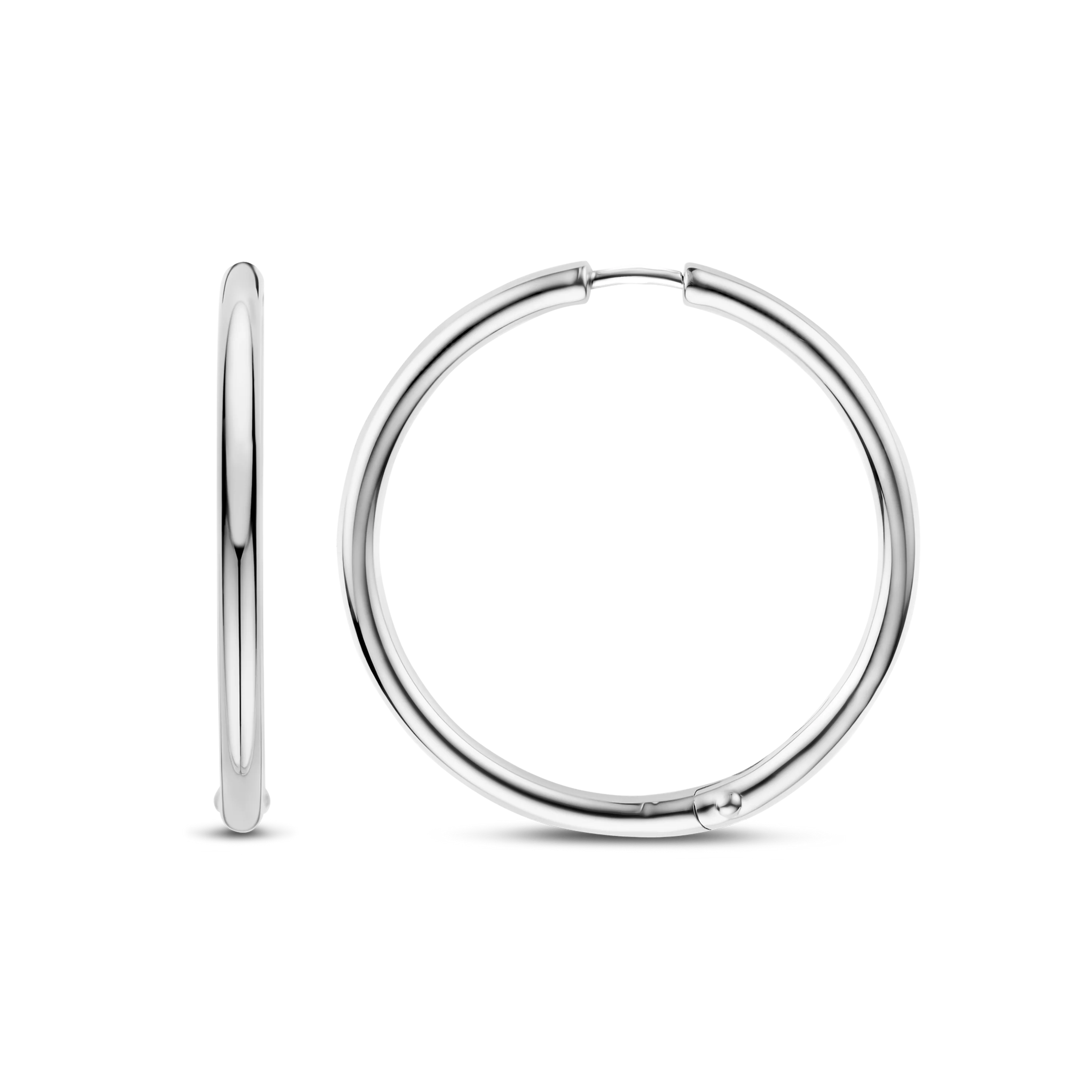 Classic Zilveren Oversized Hoops 35mm - Image 3