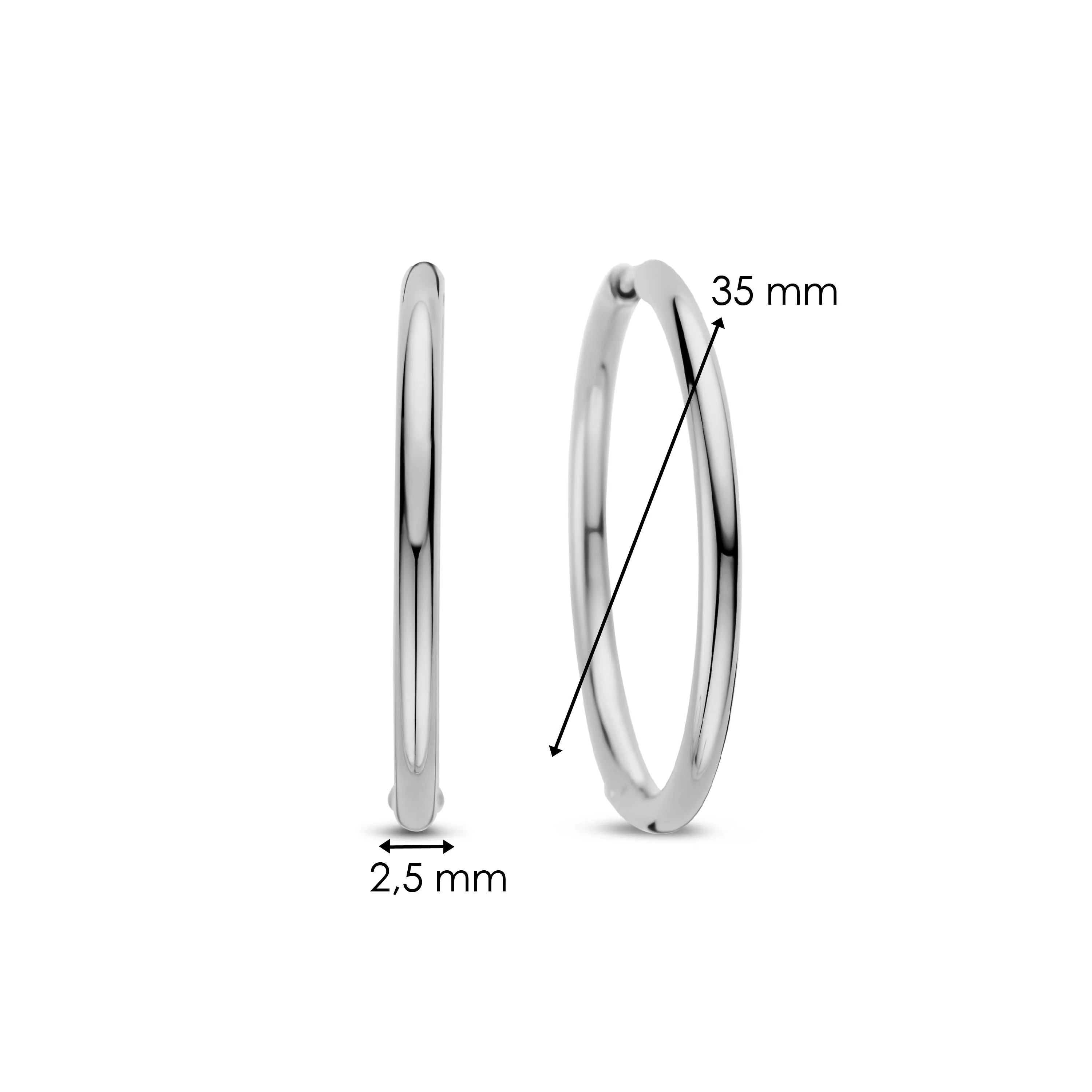 Classic Zilveren Oversized Hoops 35mm - Image 7