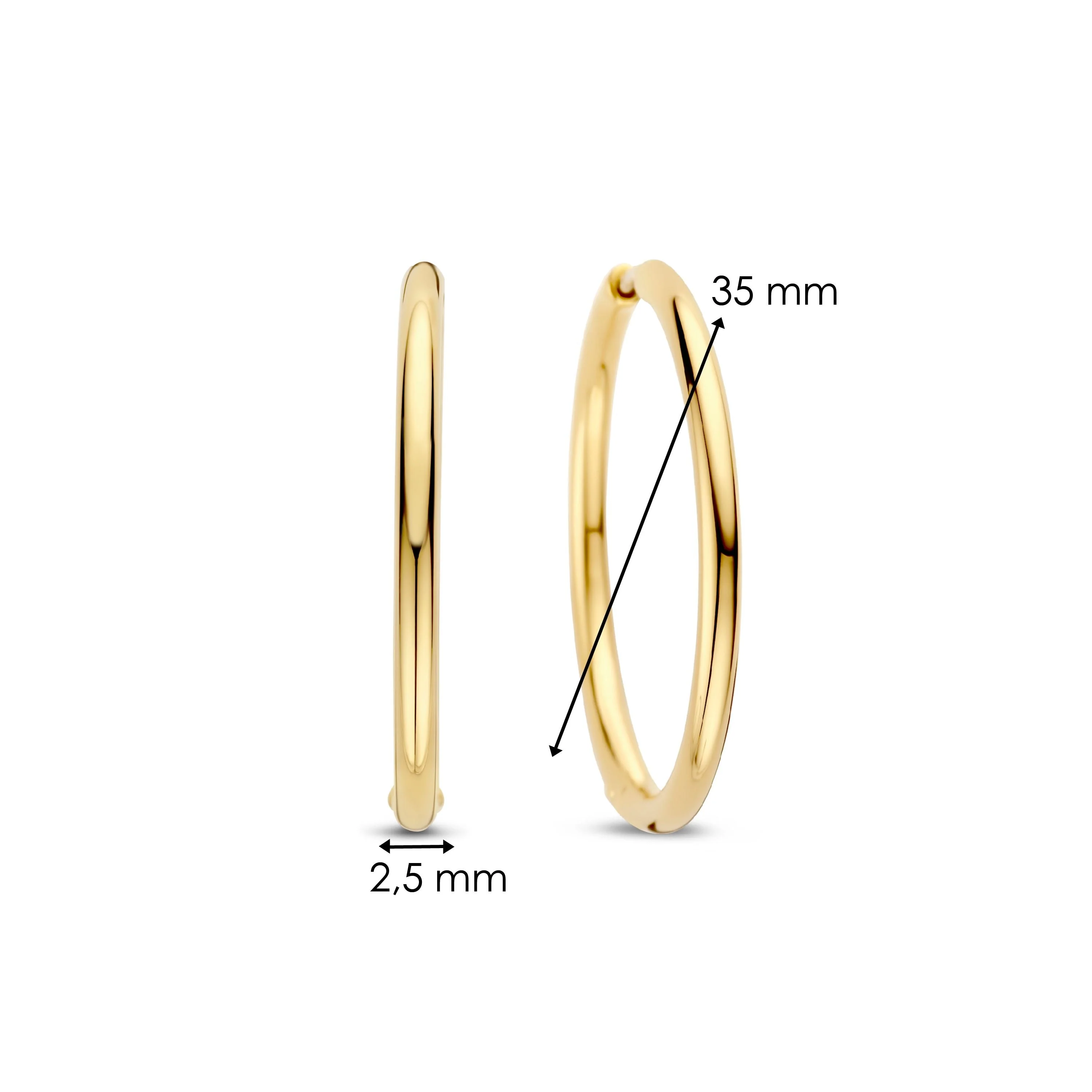 Classic Goudkleurige Oversized Hoops 35mm - Image 6