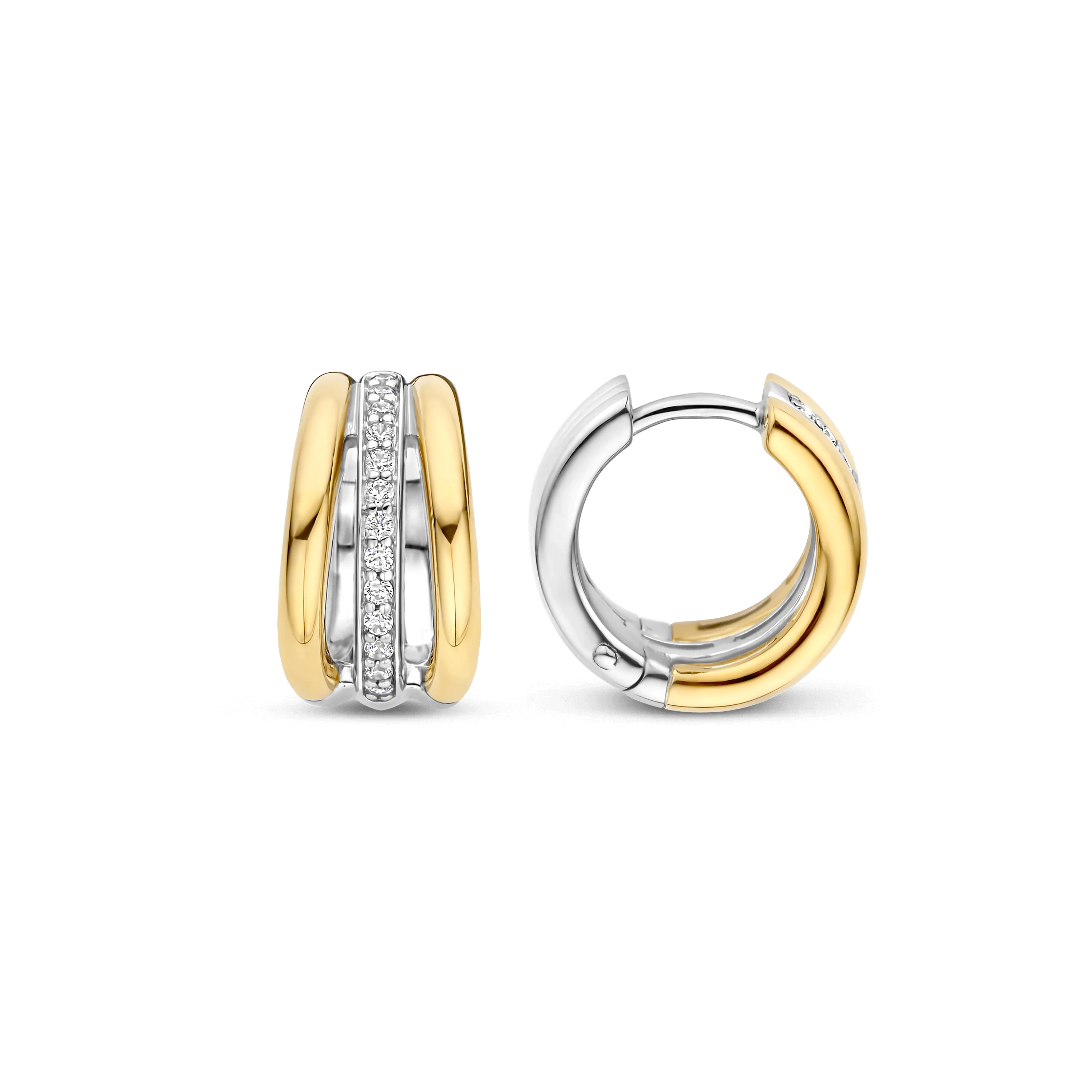 Vintage Zirkonia Schakel Hoops - Image 3