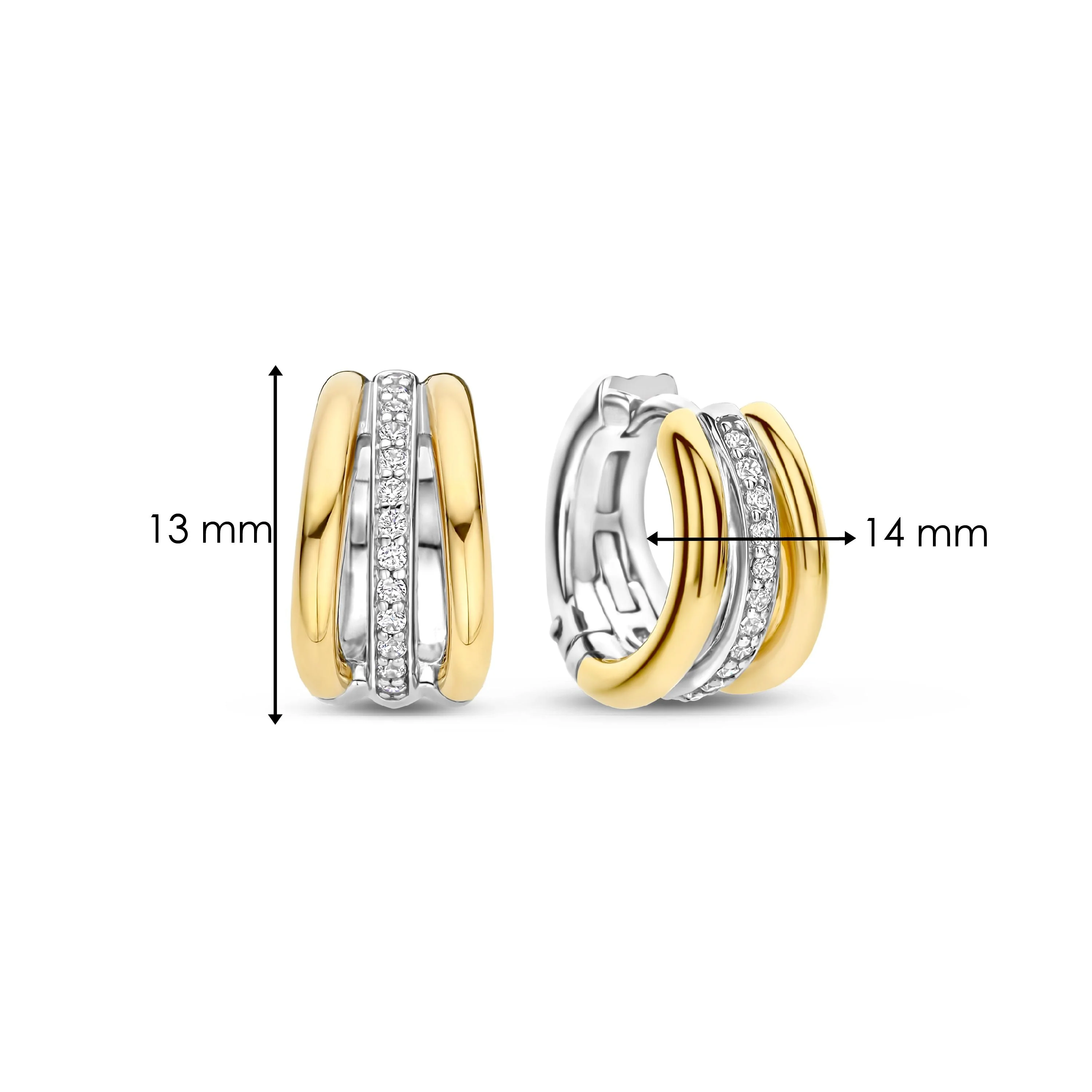 Vintage Zirkonia Schakel Hoops - Image 5