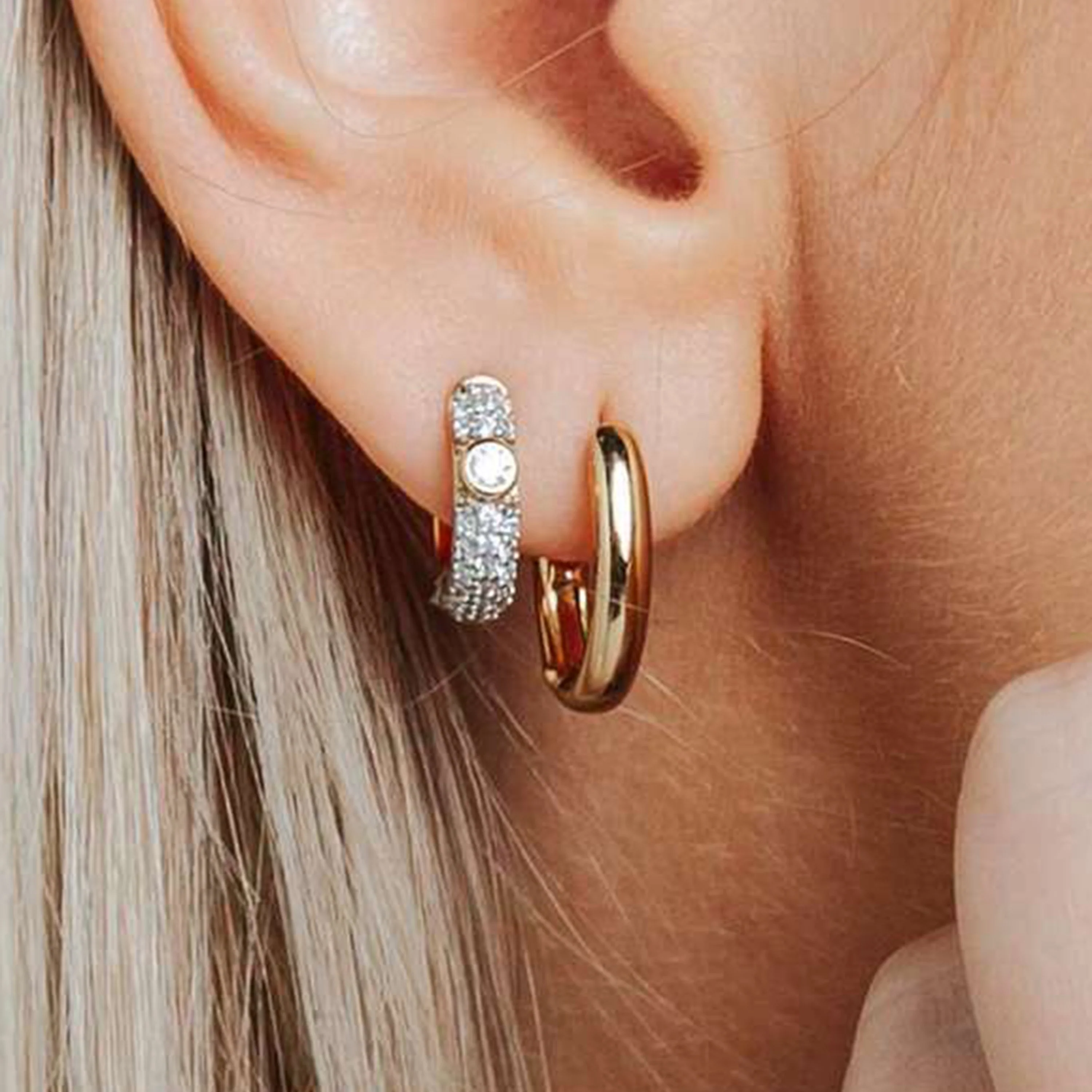 Zirkonia Hoops met steen - Image 8