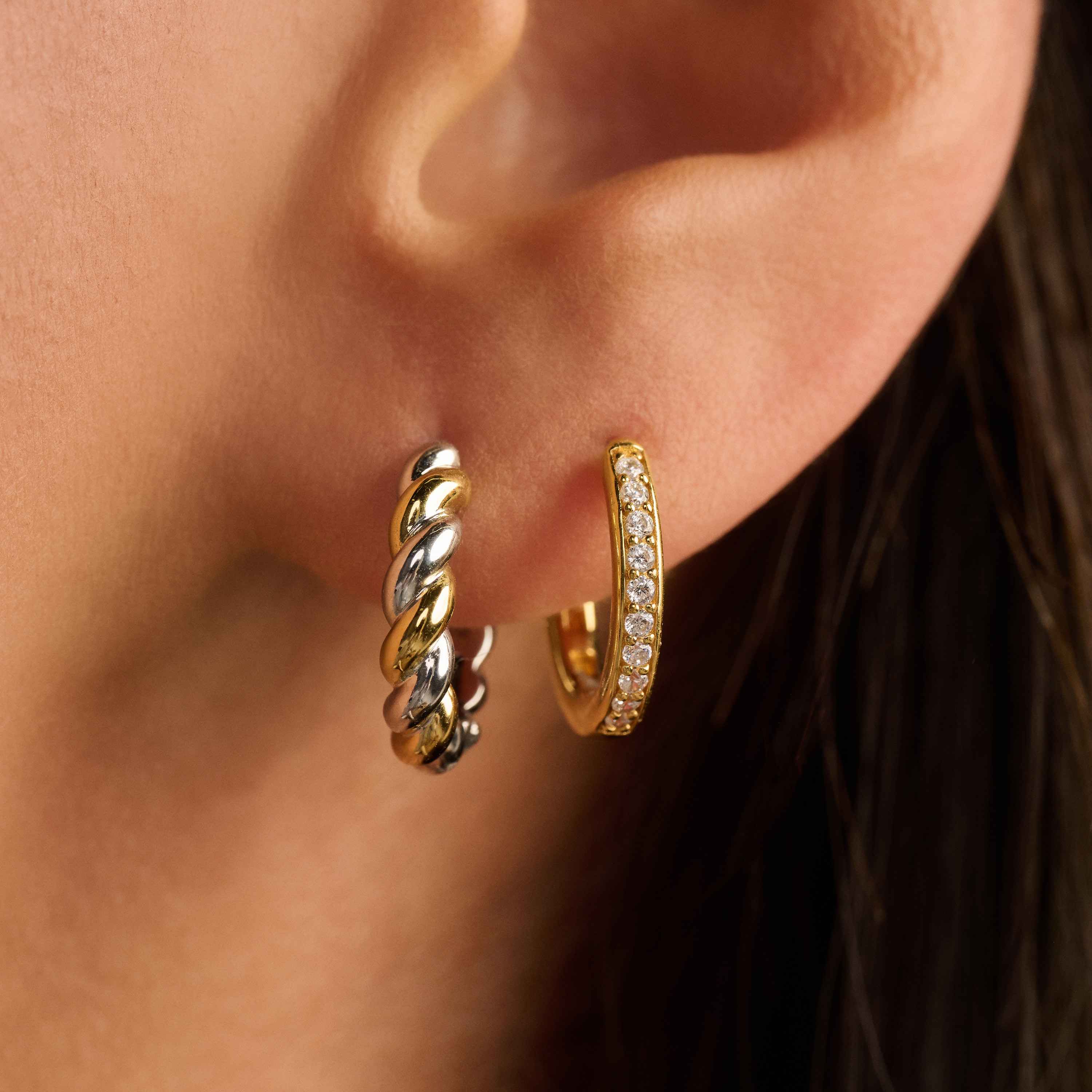 Bicolor Twisted Hoops - Image 7