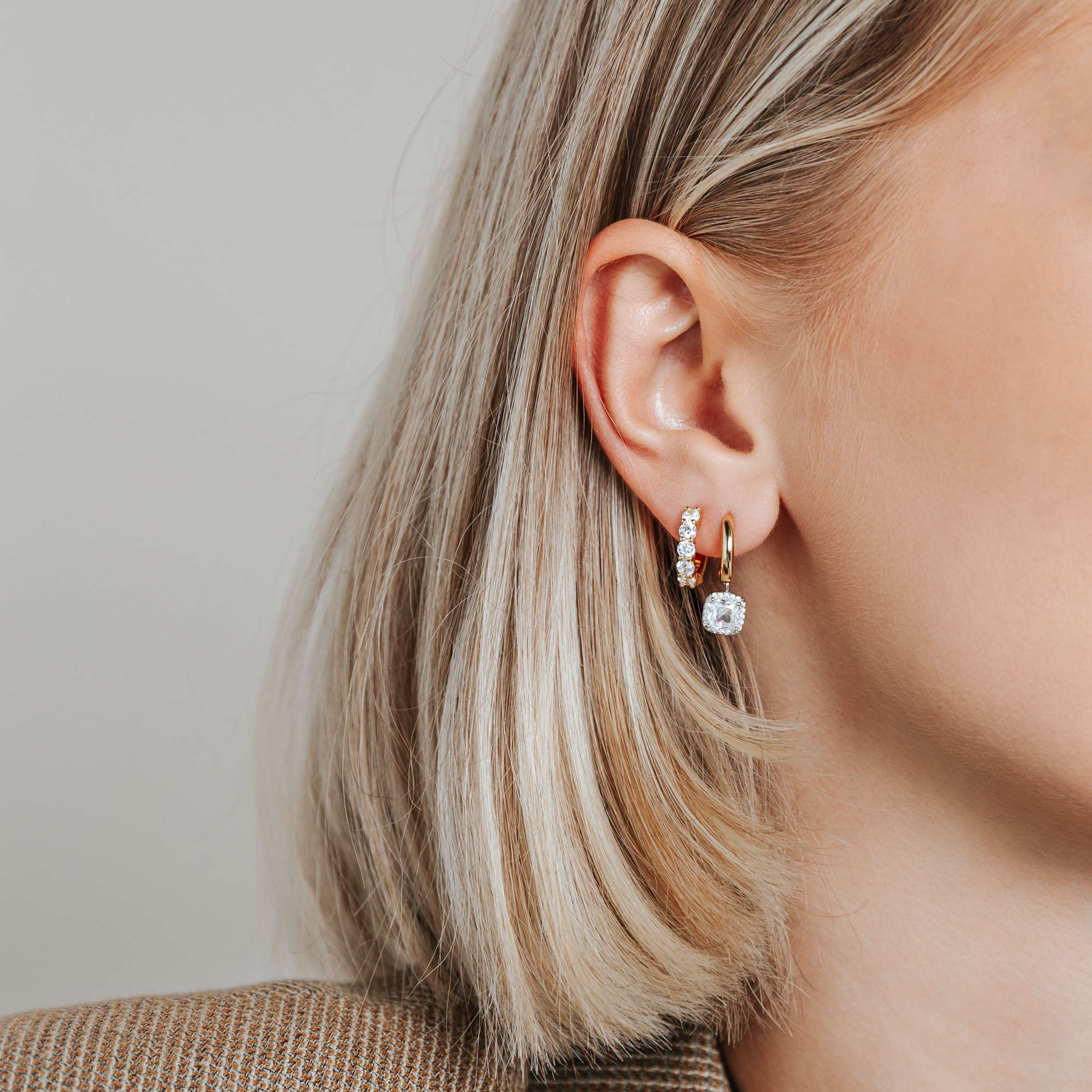Classic Vierkante Zirkonia Hoops - Image 5
