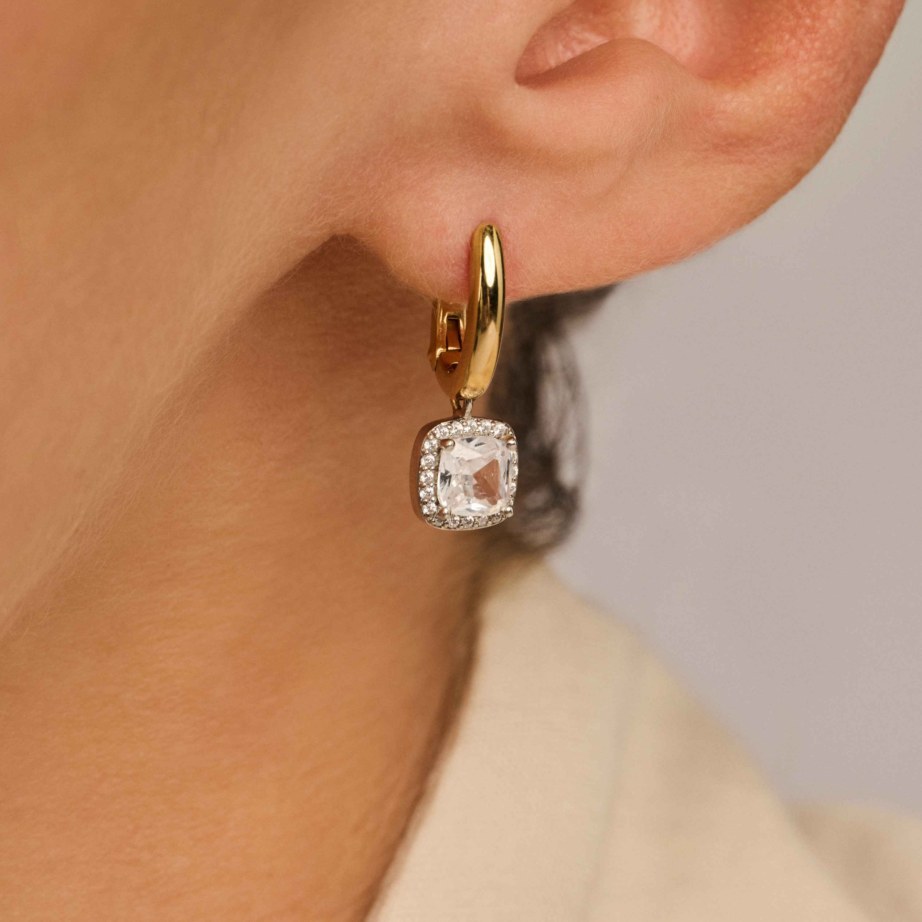 Classic Vierkante Zirkonia Hoops - Image 7