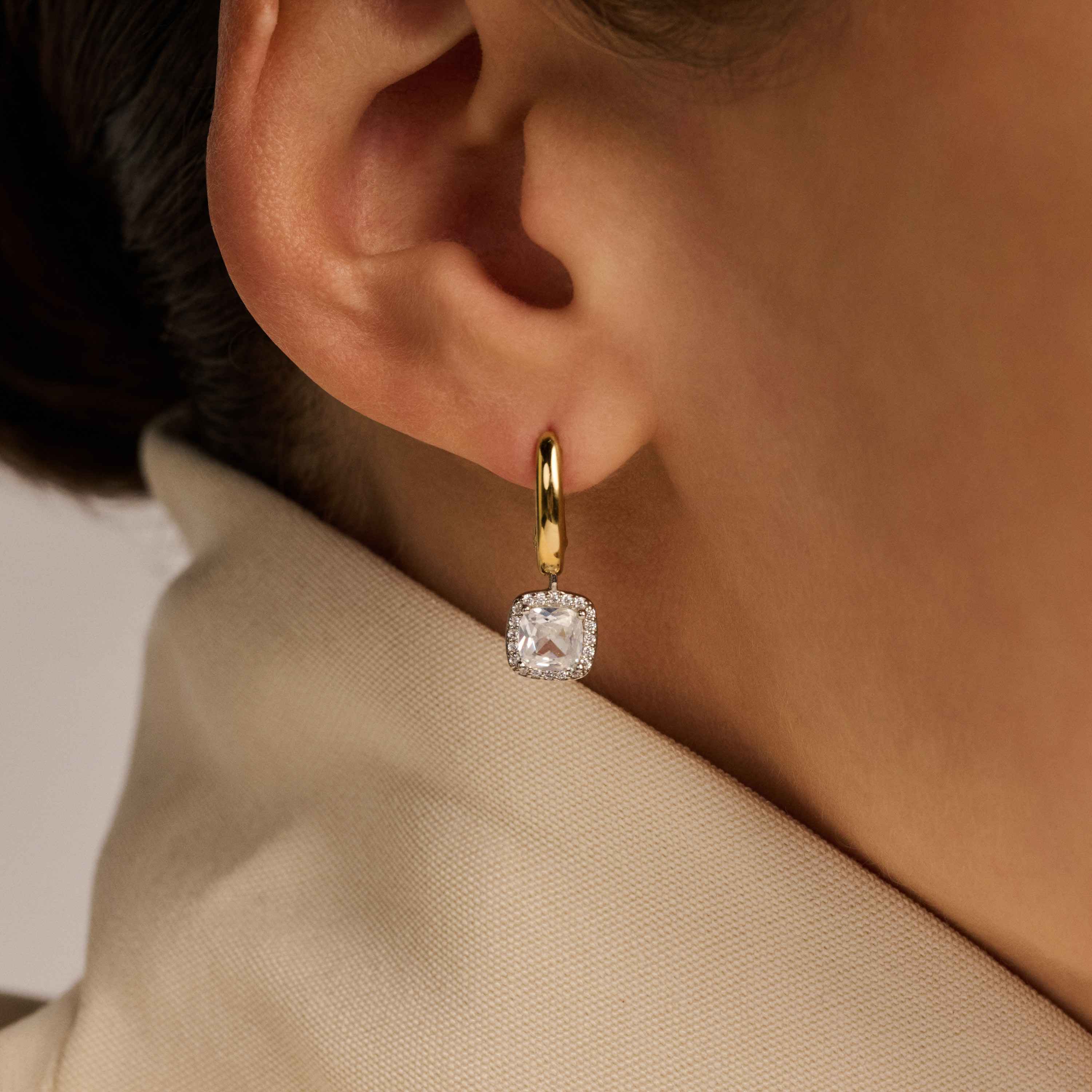 Classic Vierkante Zirkonia Hoops - Image 8