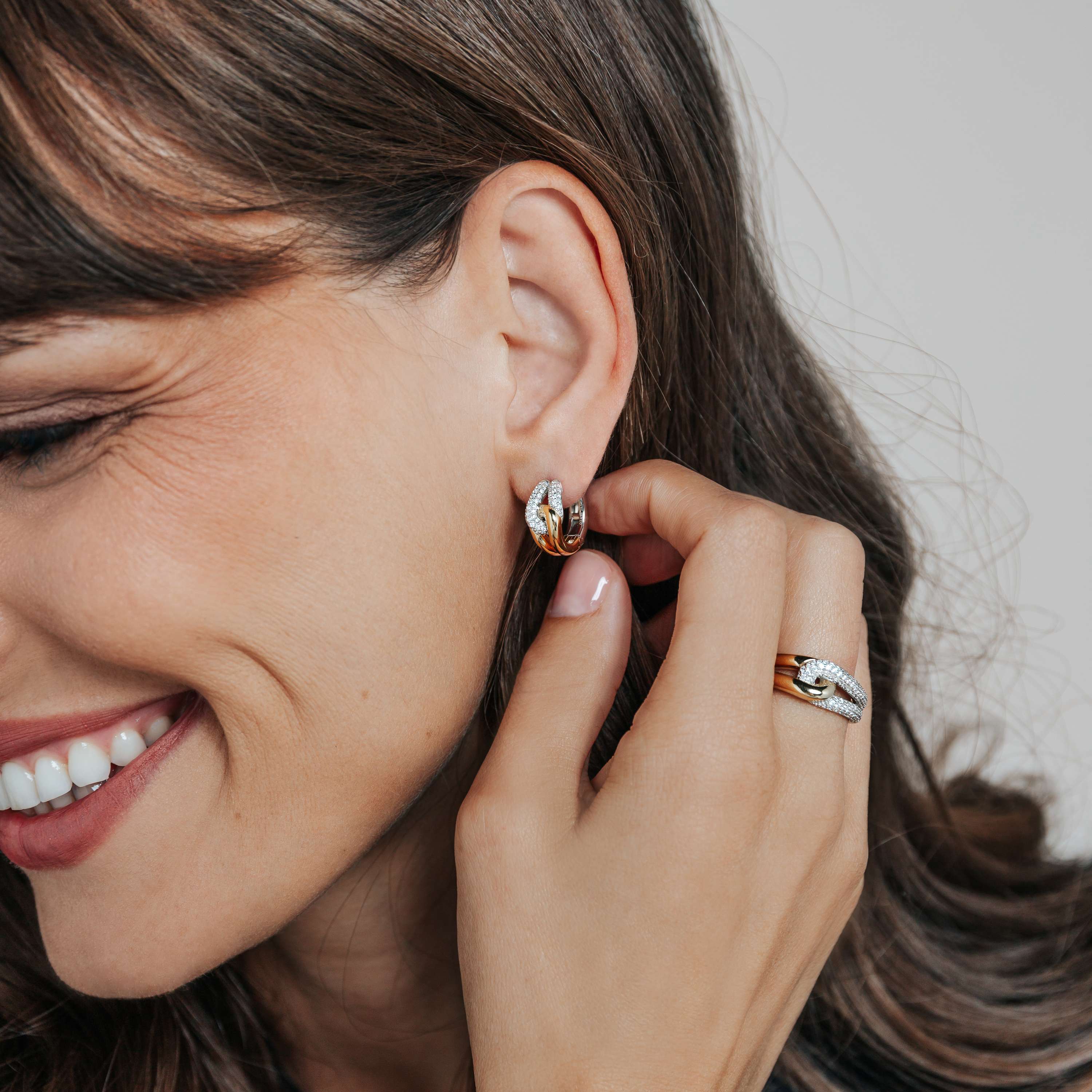 Connected Zirkonia Hoops - Image 5