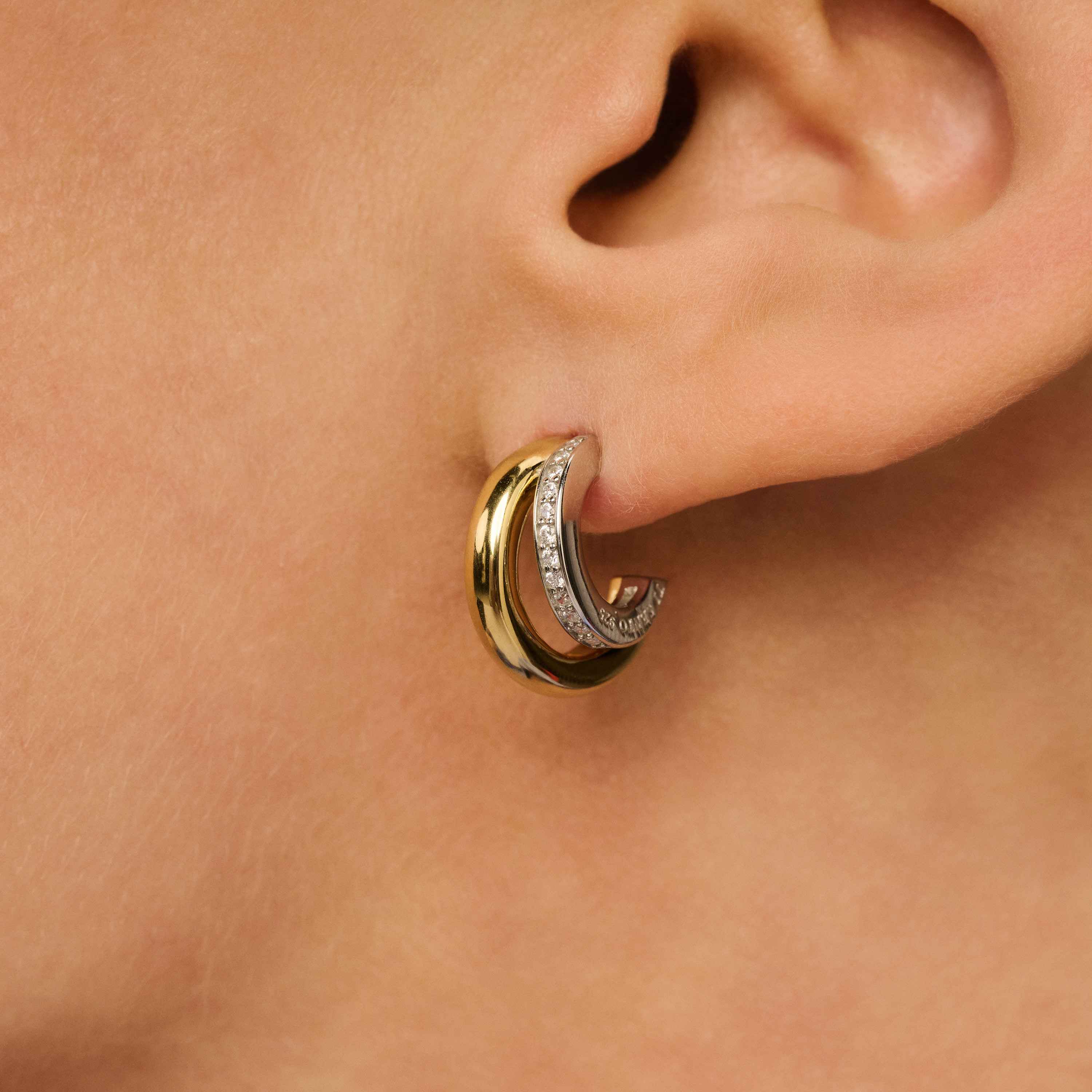 Zirkonia Double Oorbellen - Image 7