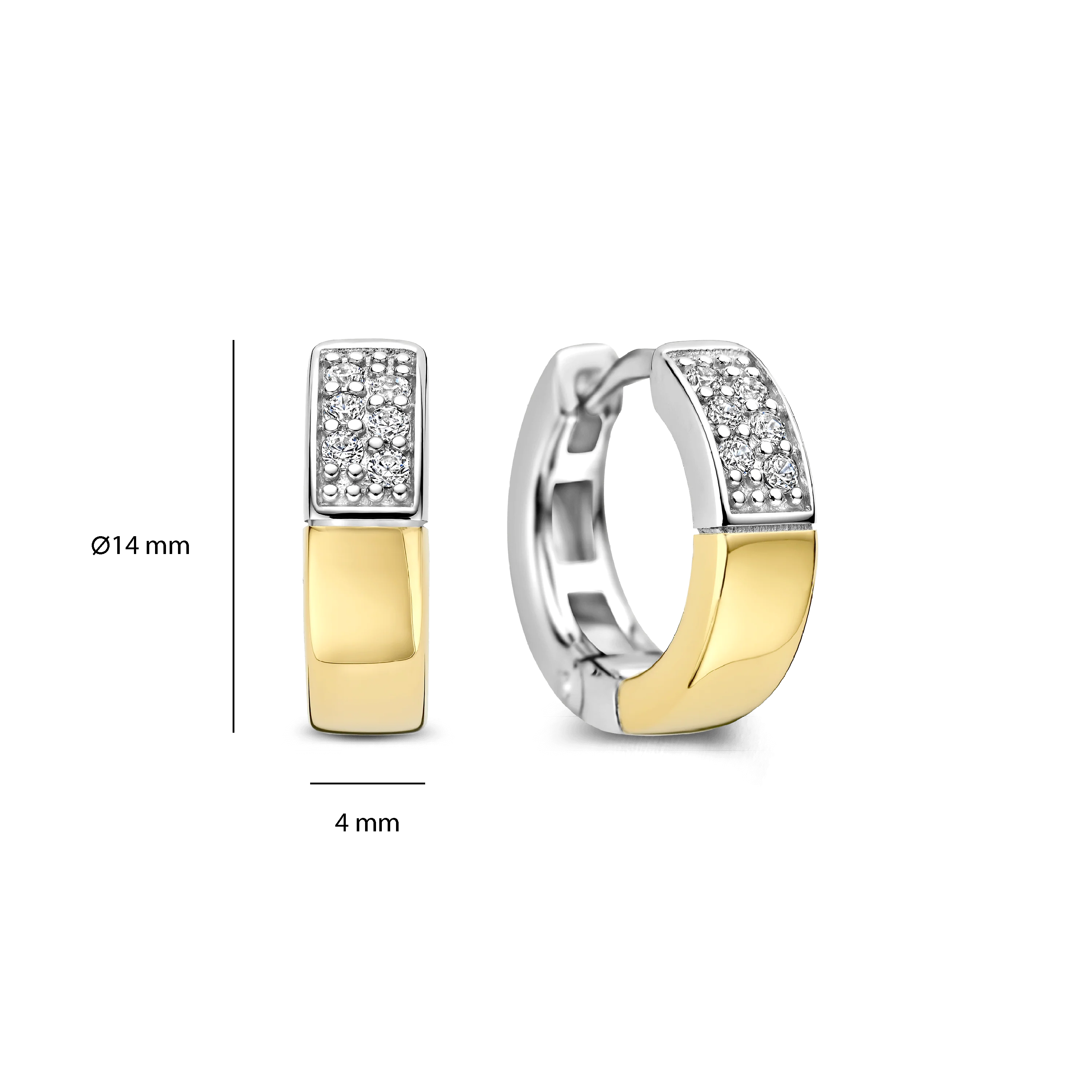Contrast Zirkonia Hoops - Image 4