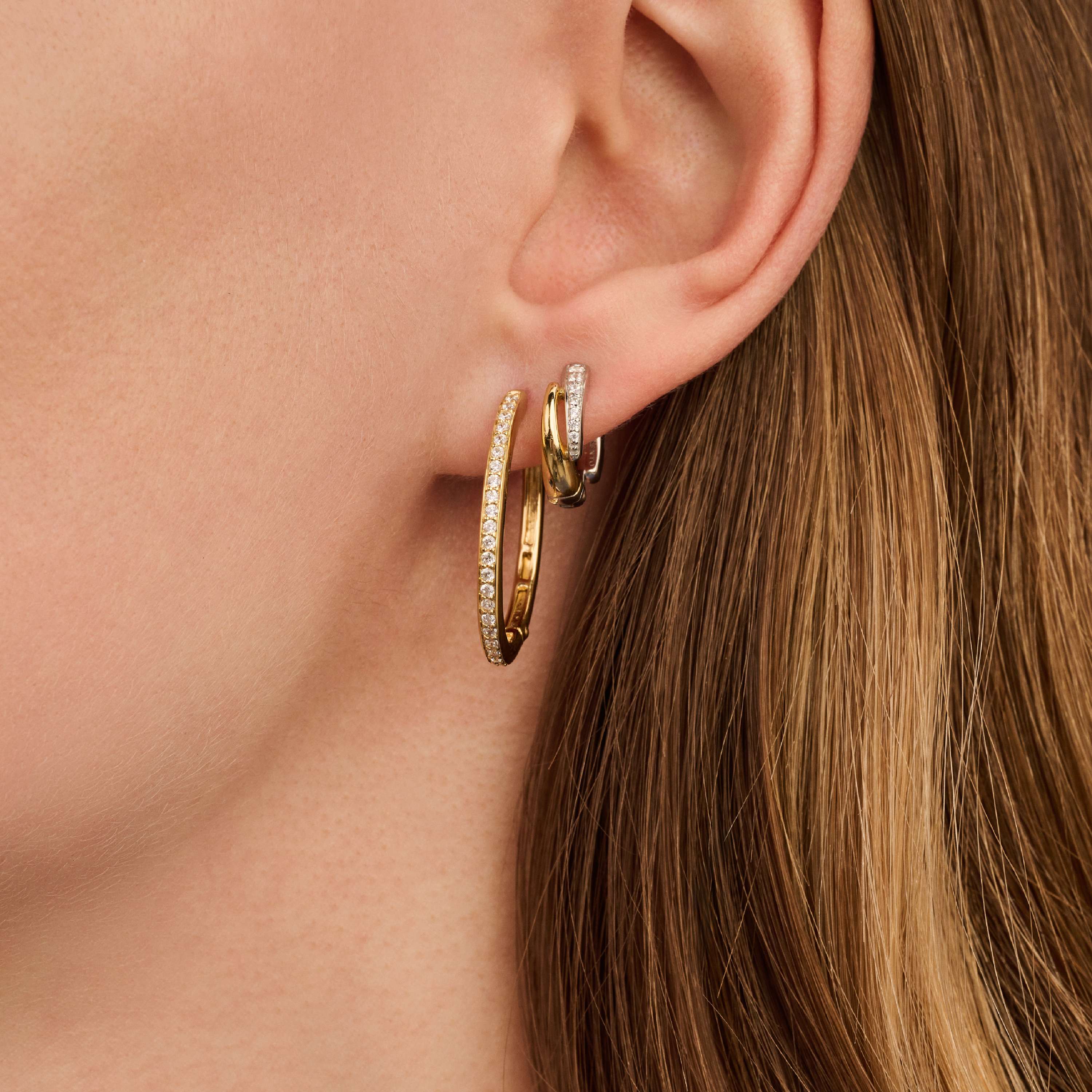 Zirkonia Layered Hoops - Image 5