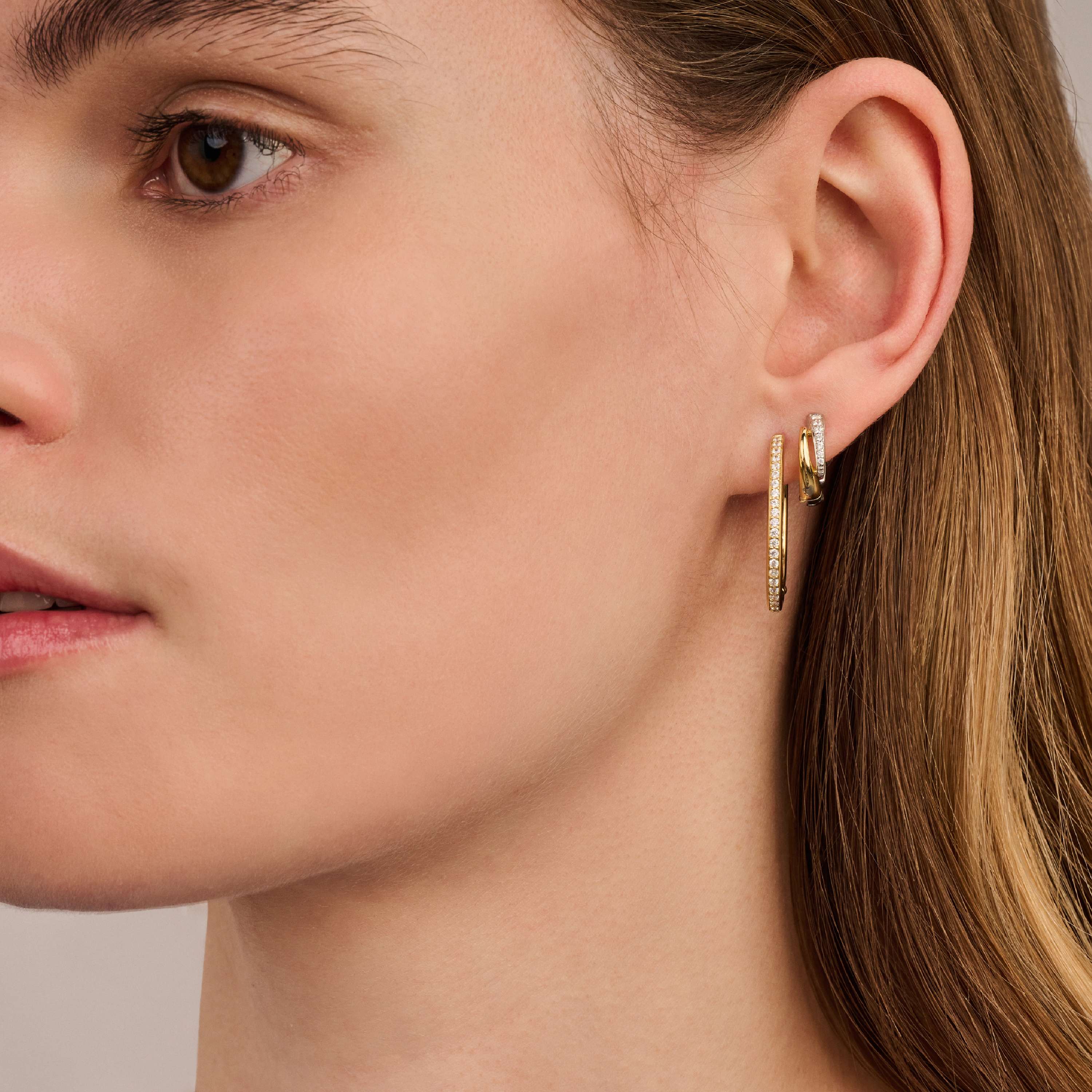 Zirkonia Layered Hoops - Image 6