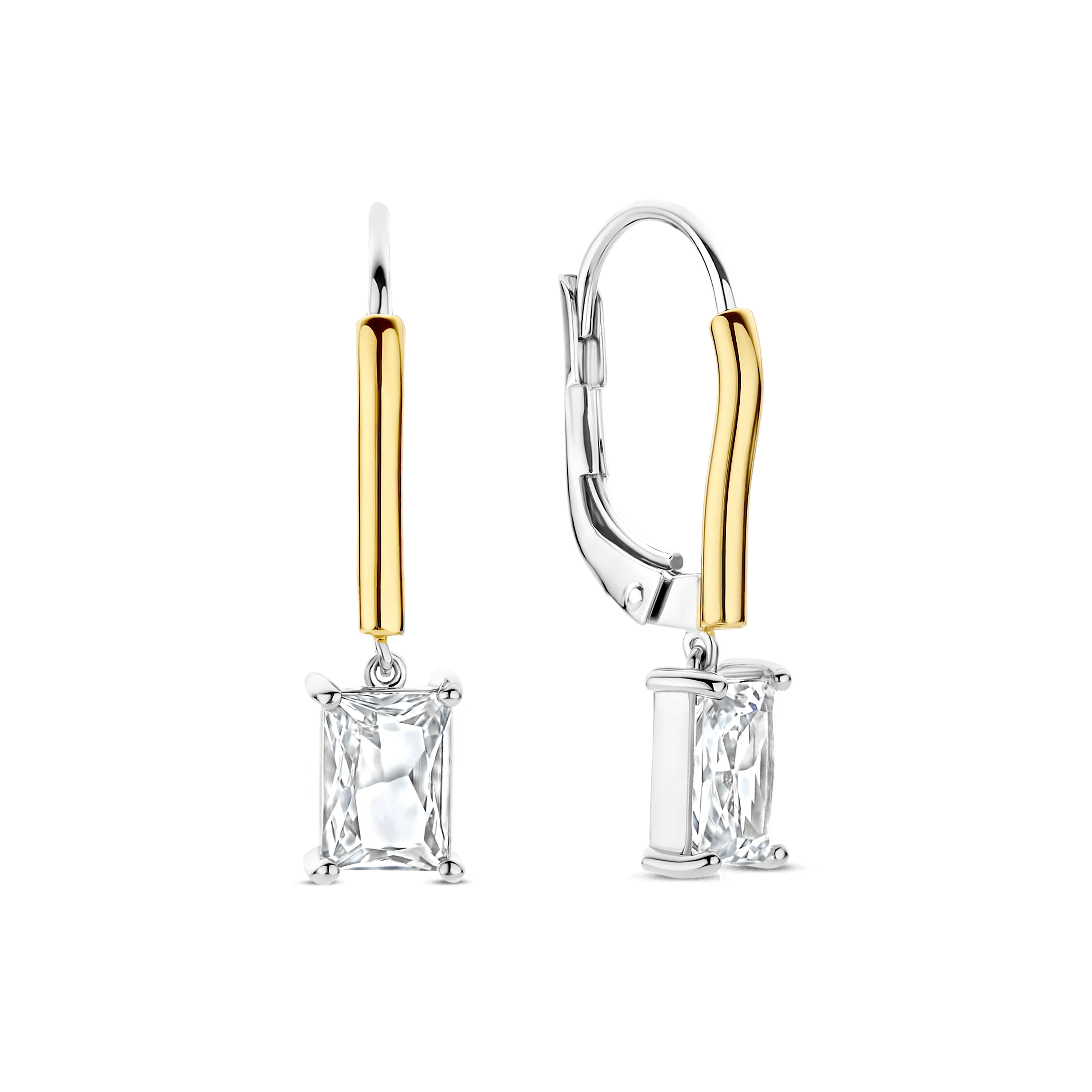 Rectangular Zirkonia Hoops