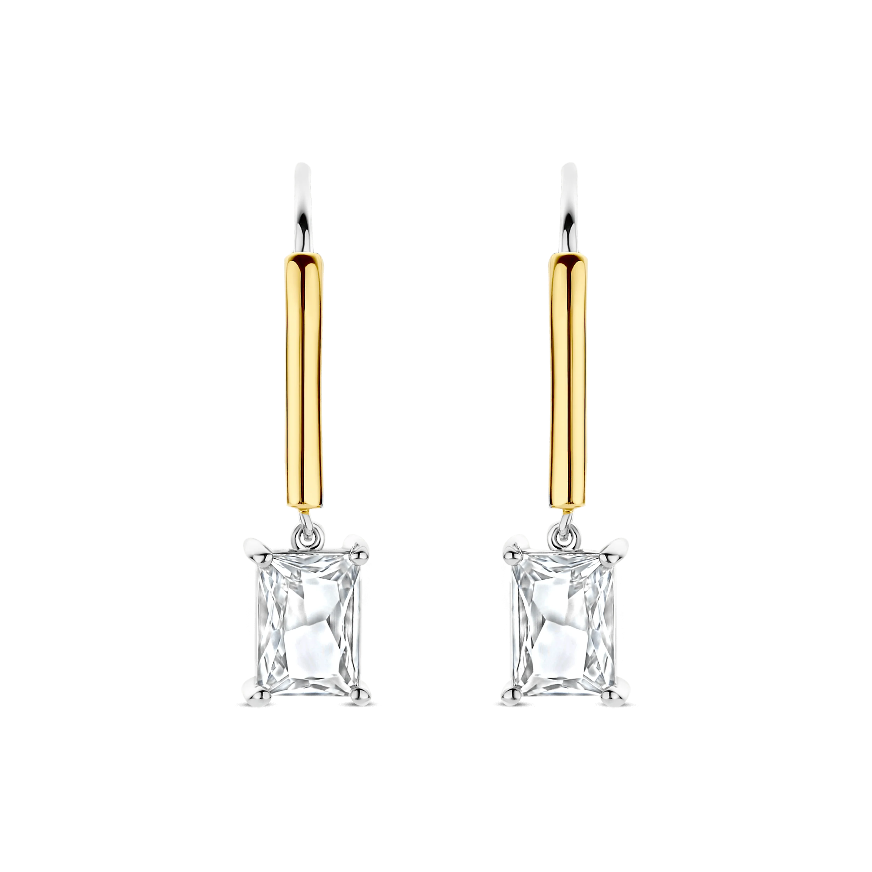 Rectangular Zirkonia Hoops - Image 2