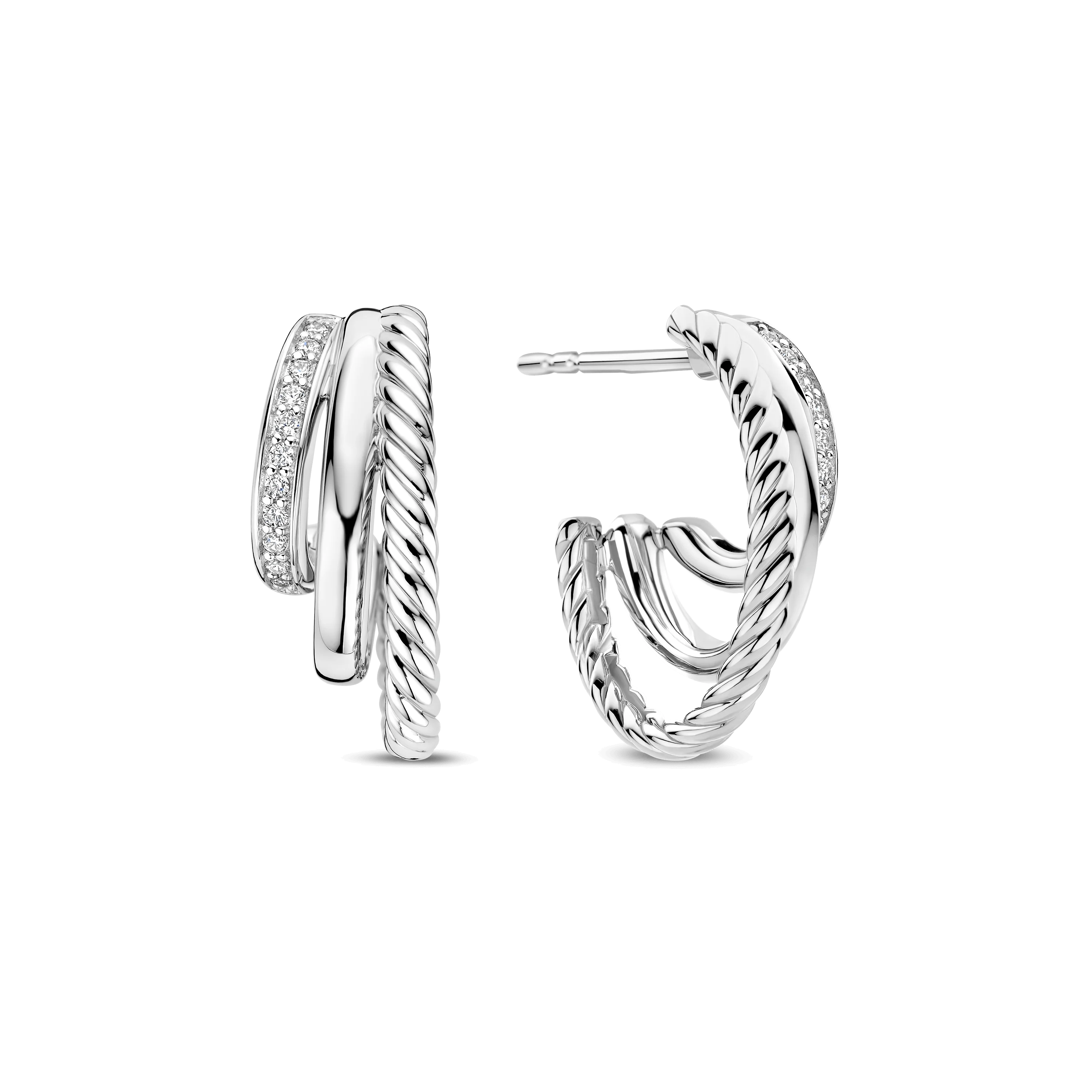 Zirkonia Structure Oorbellen