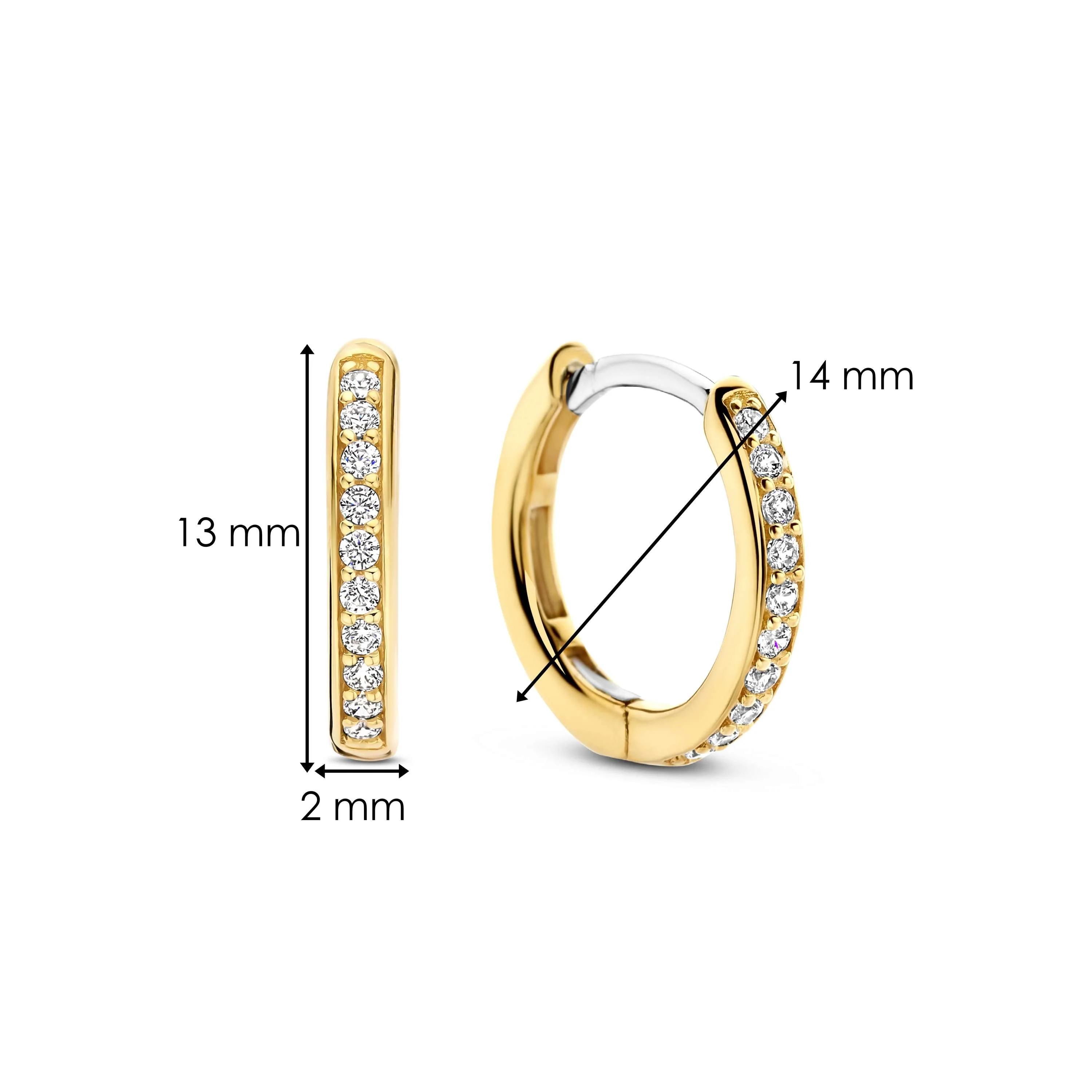 Tennis Small Hoops 14mm - Image 6