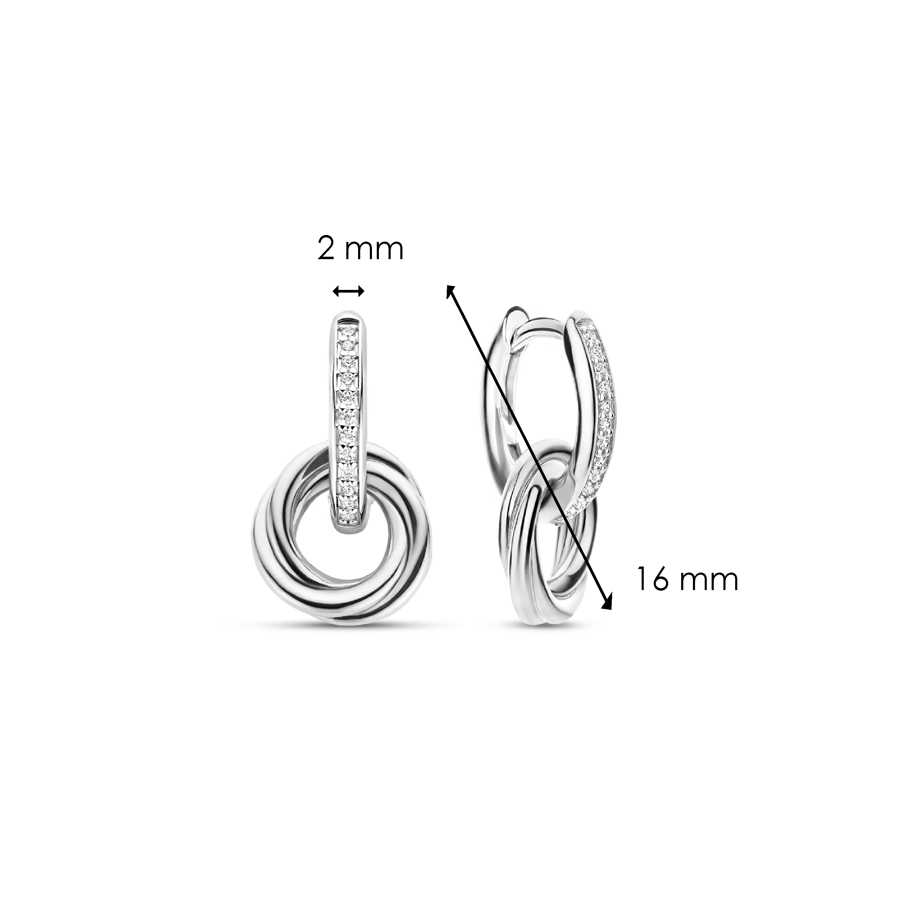 Zirkonia Crossover Cirkel Hoops - Image 6