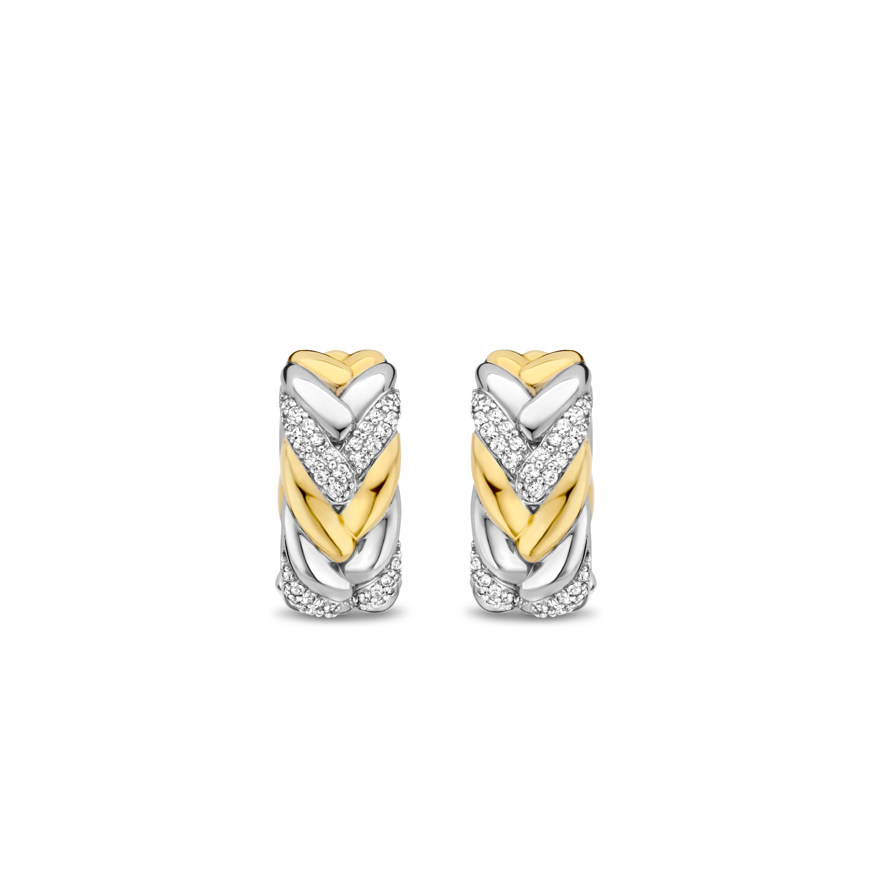 Vintage Zirkonia Schakel Hoops - Image 2