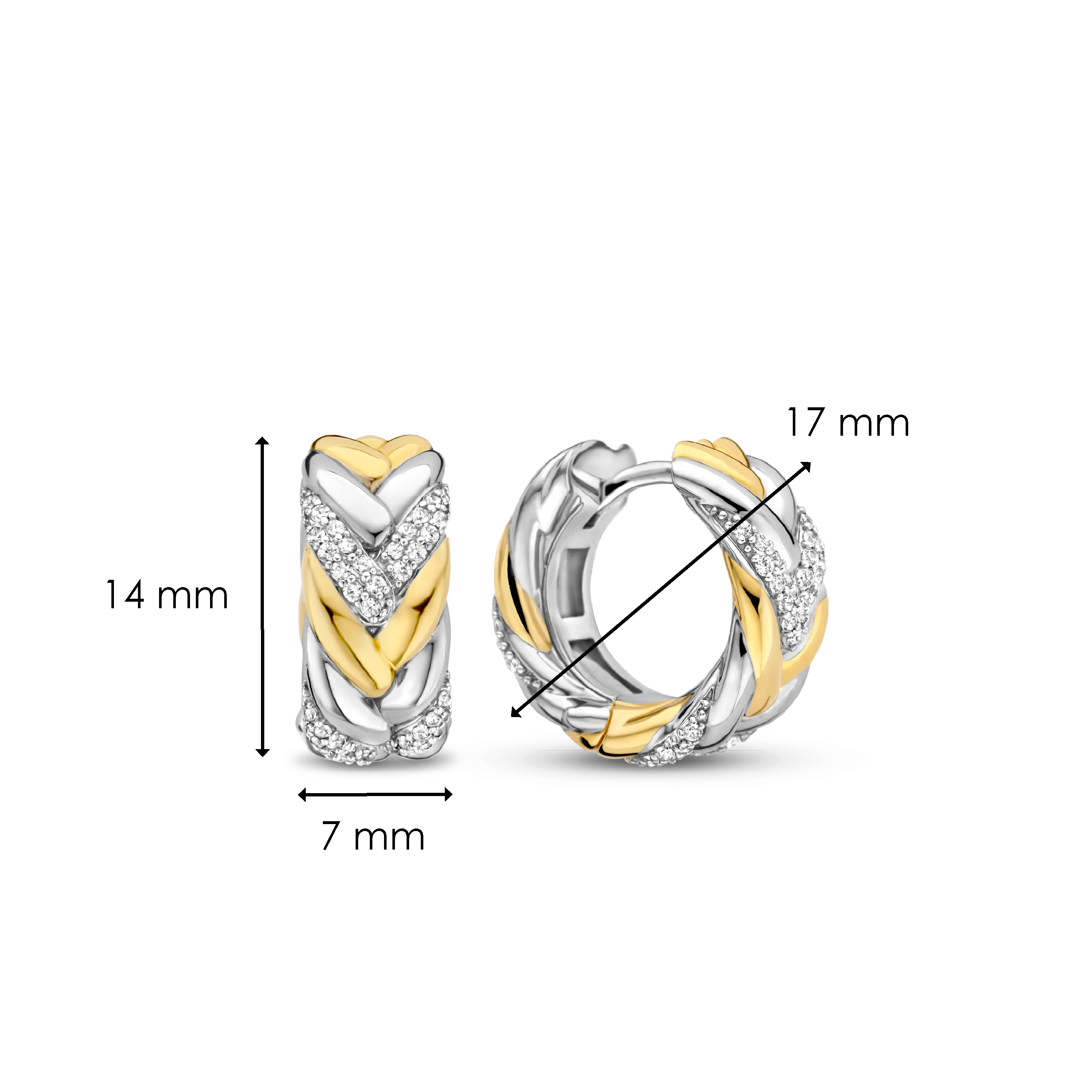Vintage Zirkonia Schakel Hoops - Image 5