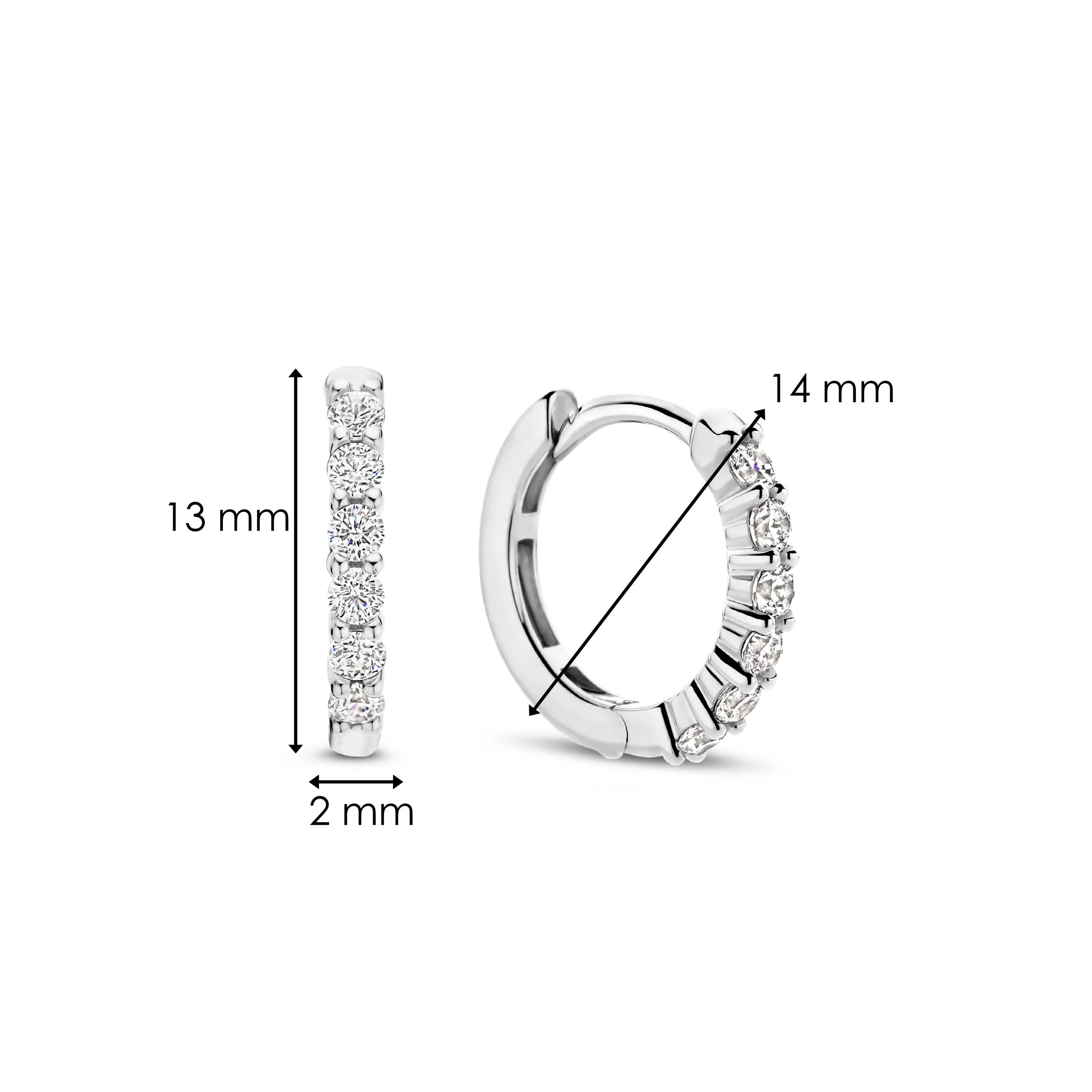 Tennis Small Hoops 14mm - Image 6