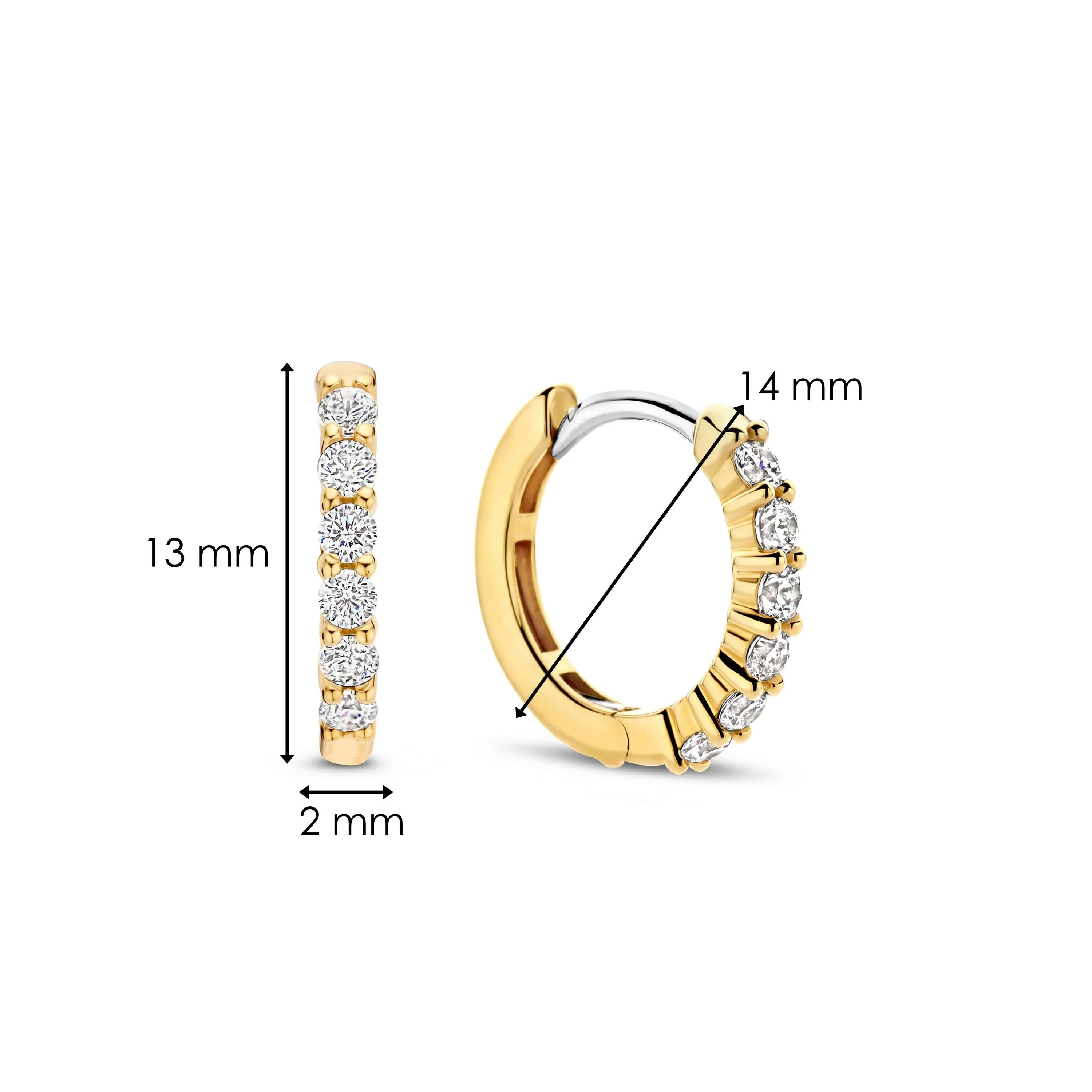 Tennis Small Hoops 14mm - Image 6