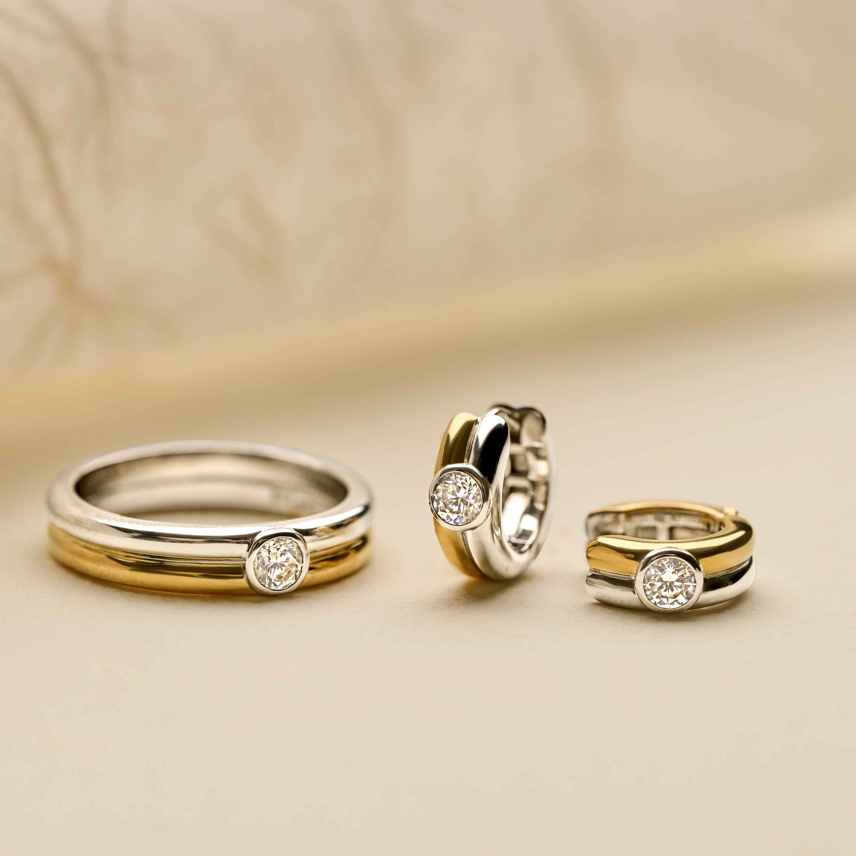 Double Ring Hoops met steen - Image 10