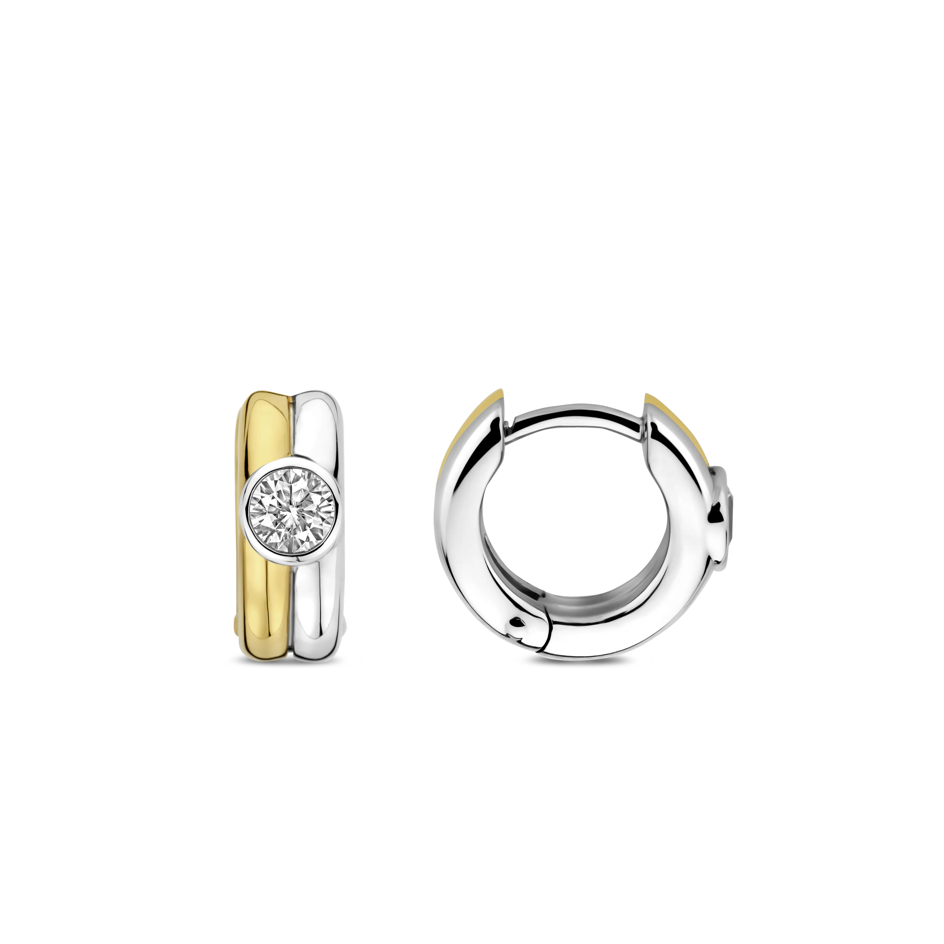 Double Ring Hoops met steen - Image 3