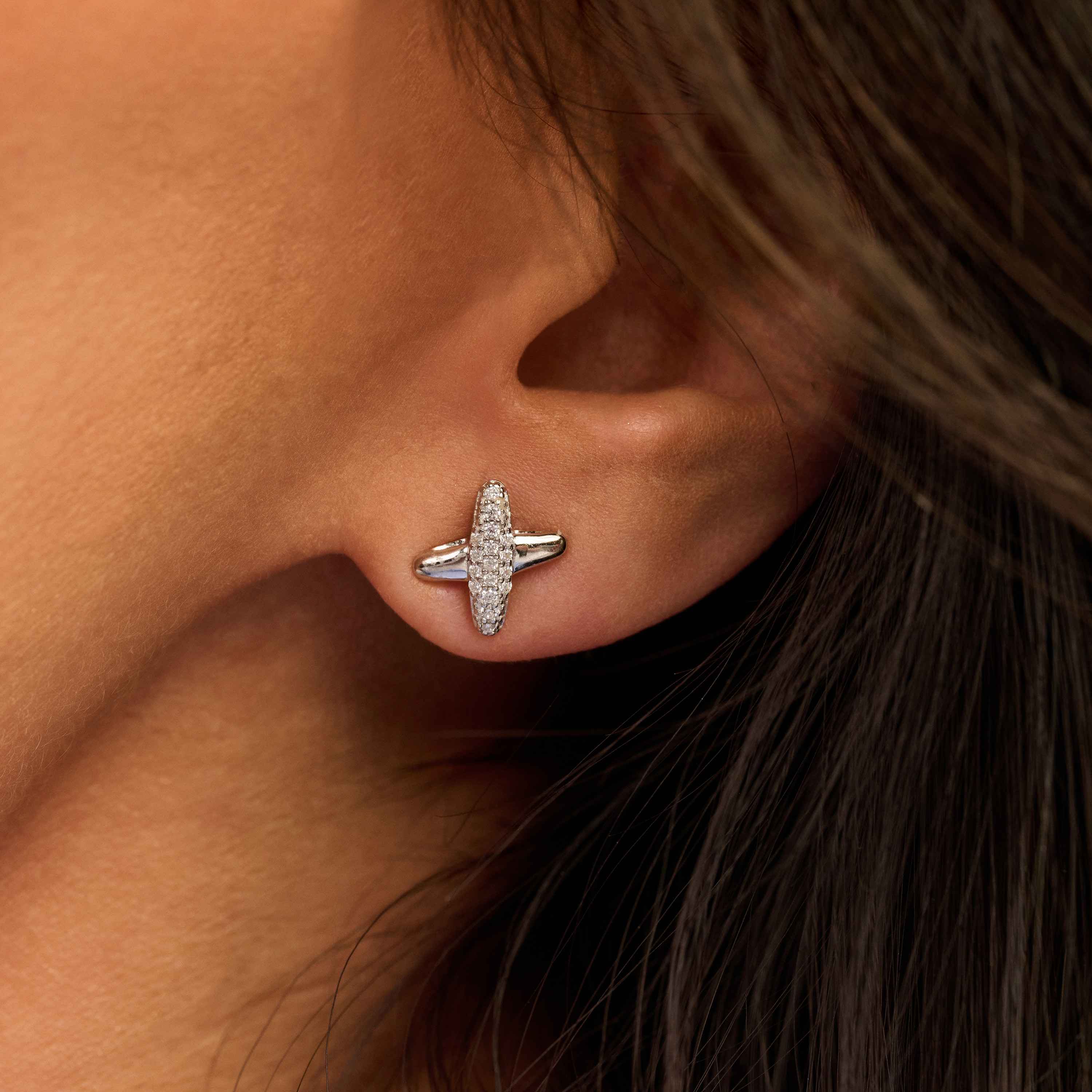 Zirkonia Cross Oorbellen - Image 9