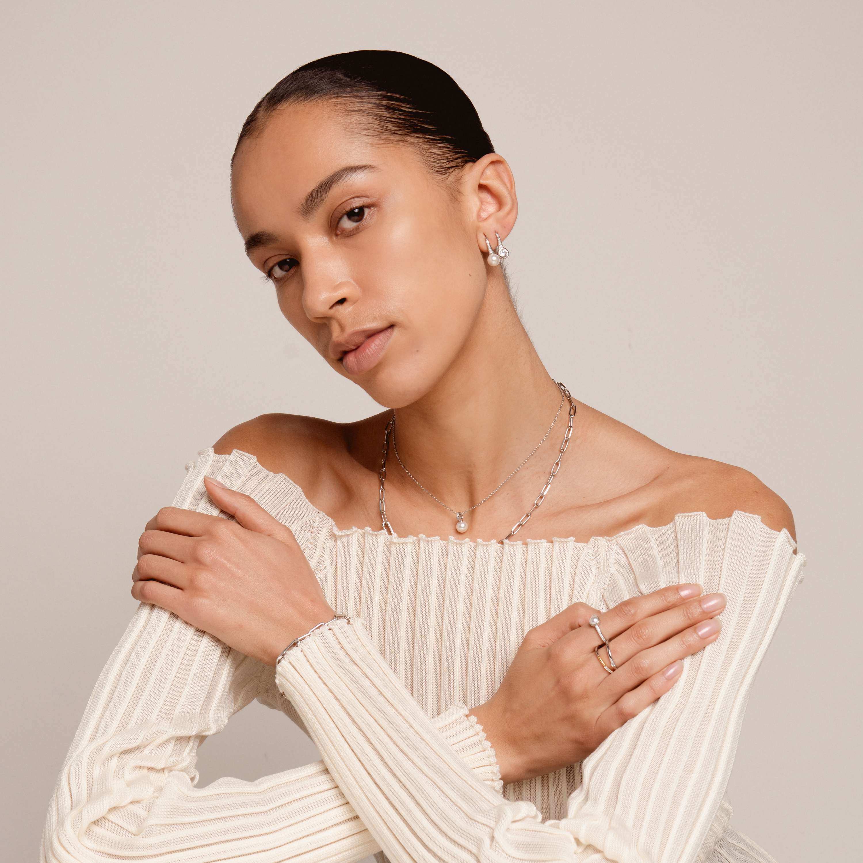 Ketting met parel en zirkonia - Image 6