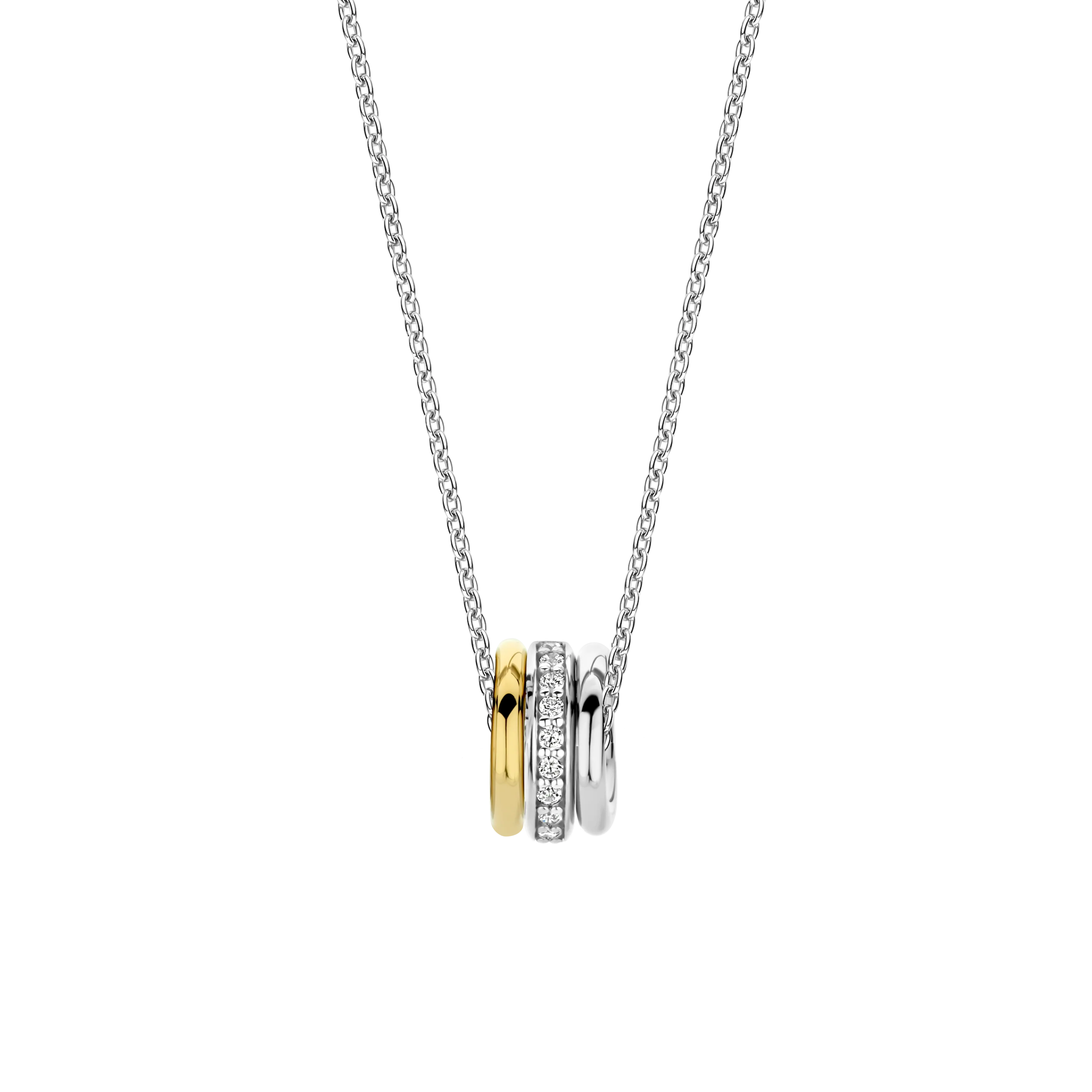Triple Circle Zirkonia Ketting