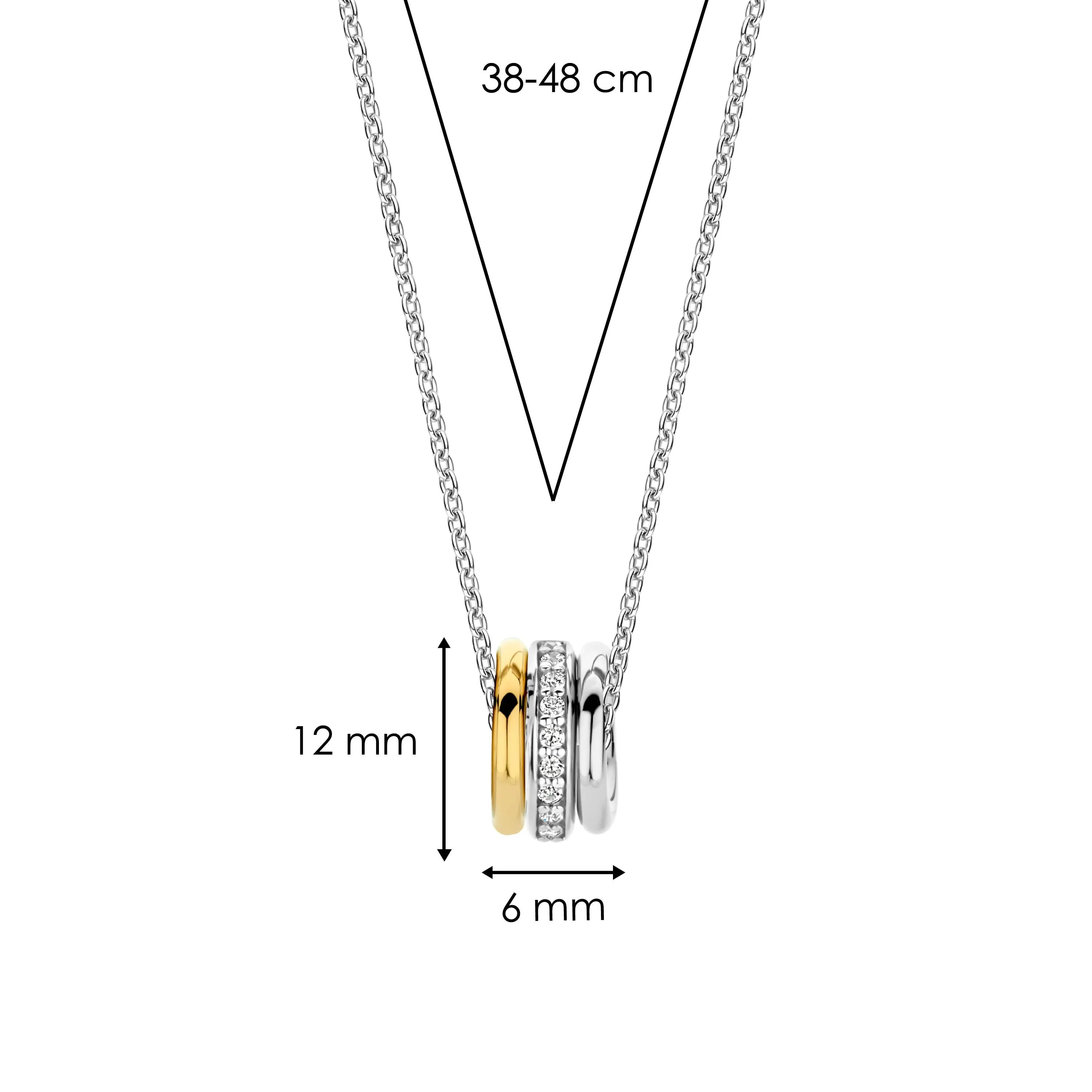 Triple Circle Zirkonia Ketting - Image 6