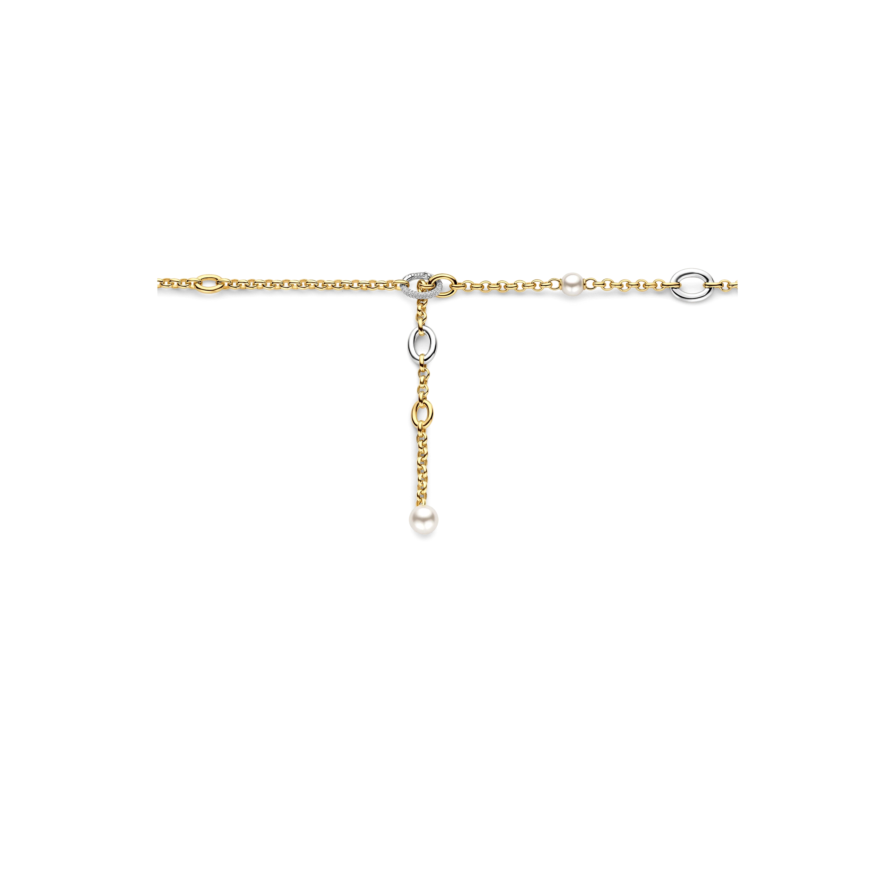 Y-vorm Connected Zirkonia Parel Ketting - Image 4