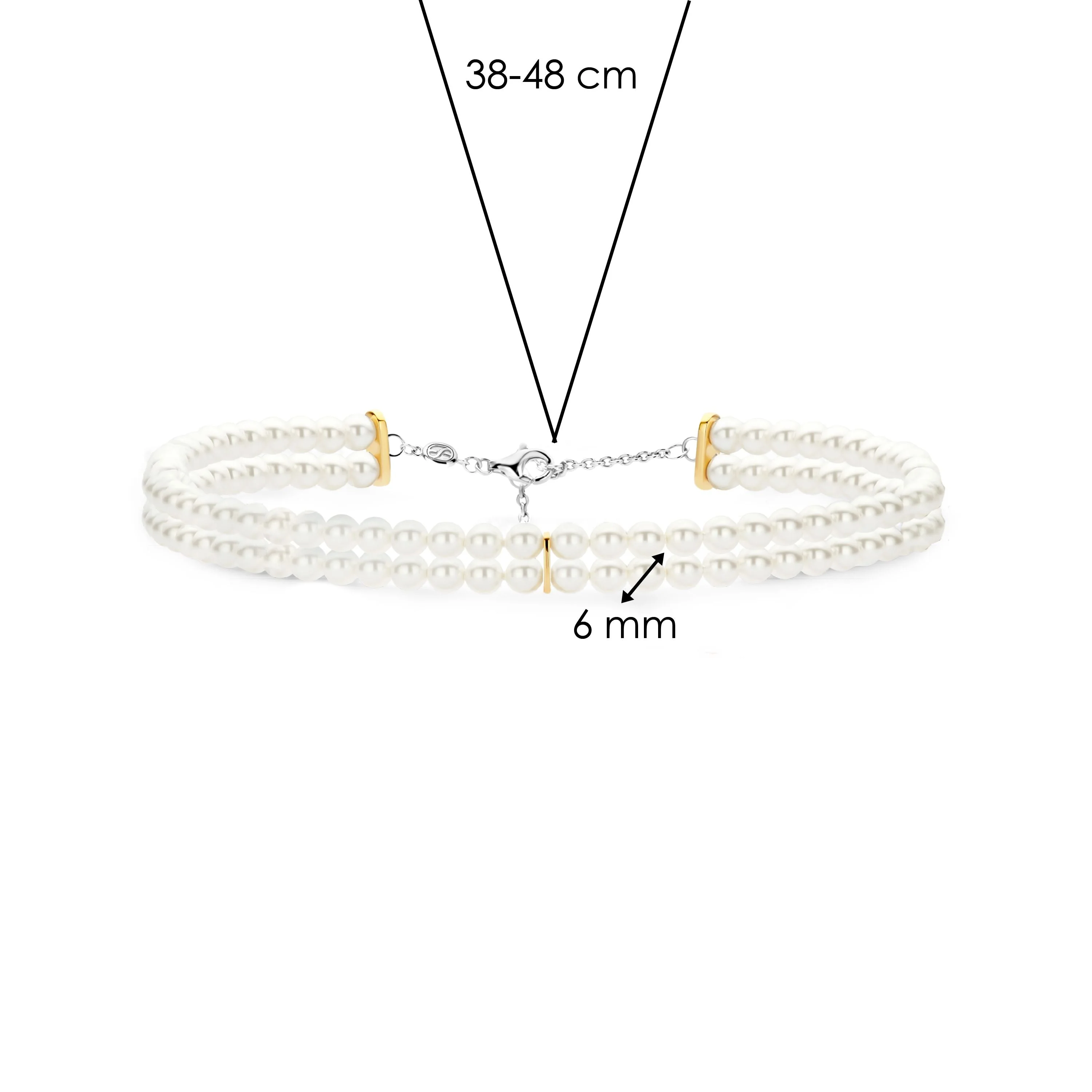 Classic Dubbele Parel Ketting - Image 4