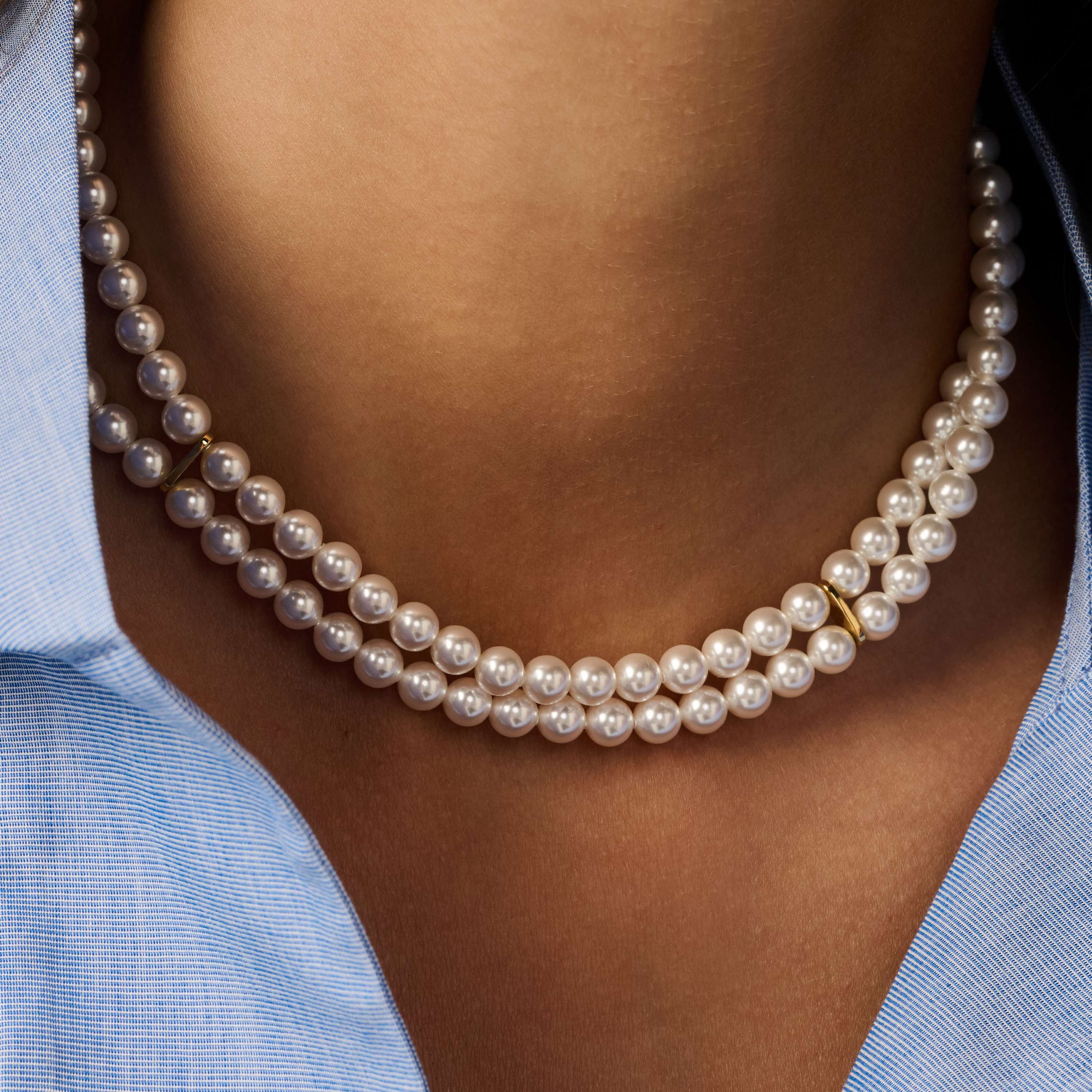 Classic Dubbele Parel Ketting - Image 6