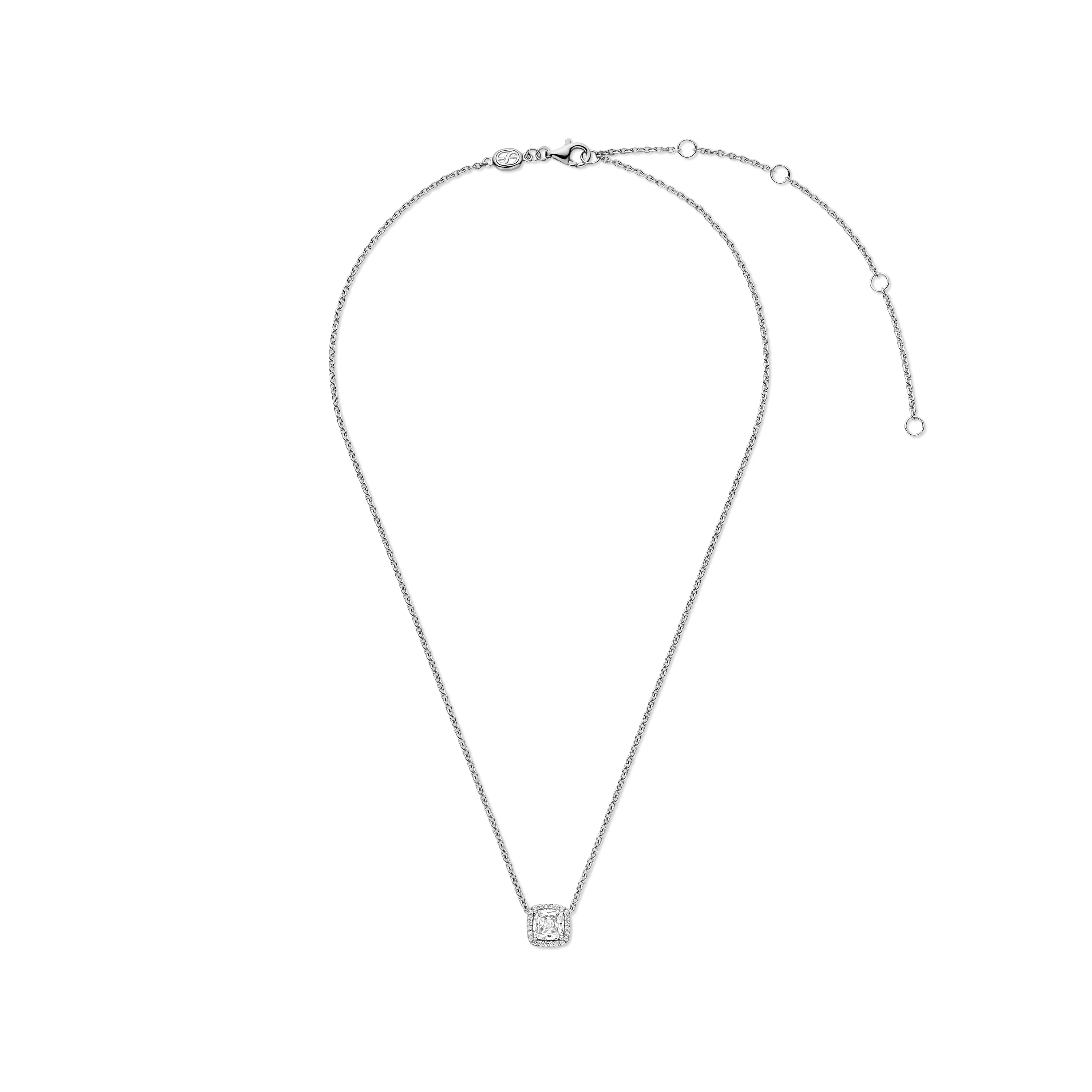 Classic Vierkante Zirkonia Ketting - Image 4