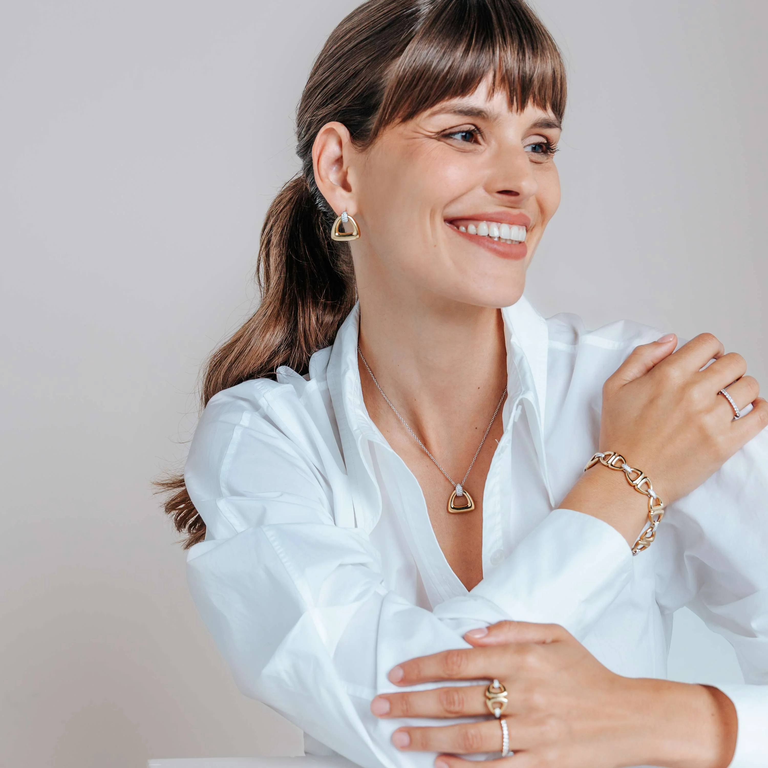 Open Triangle Vintage Ketting - Image 4