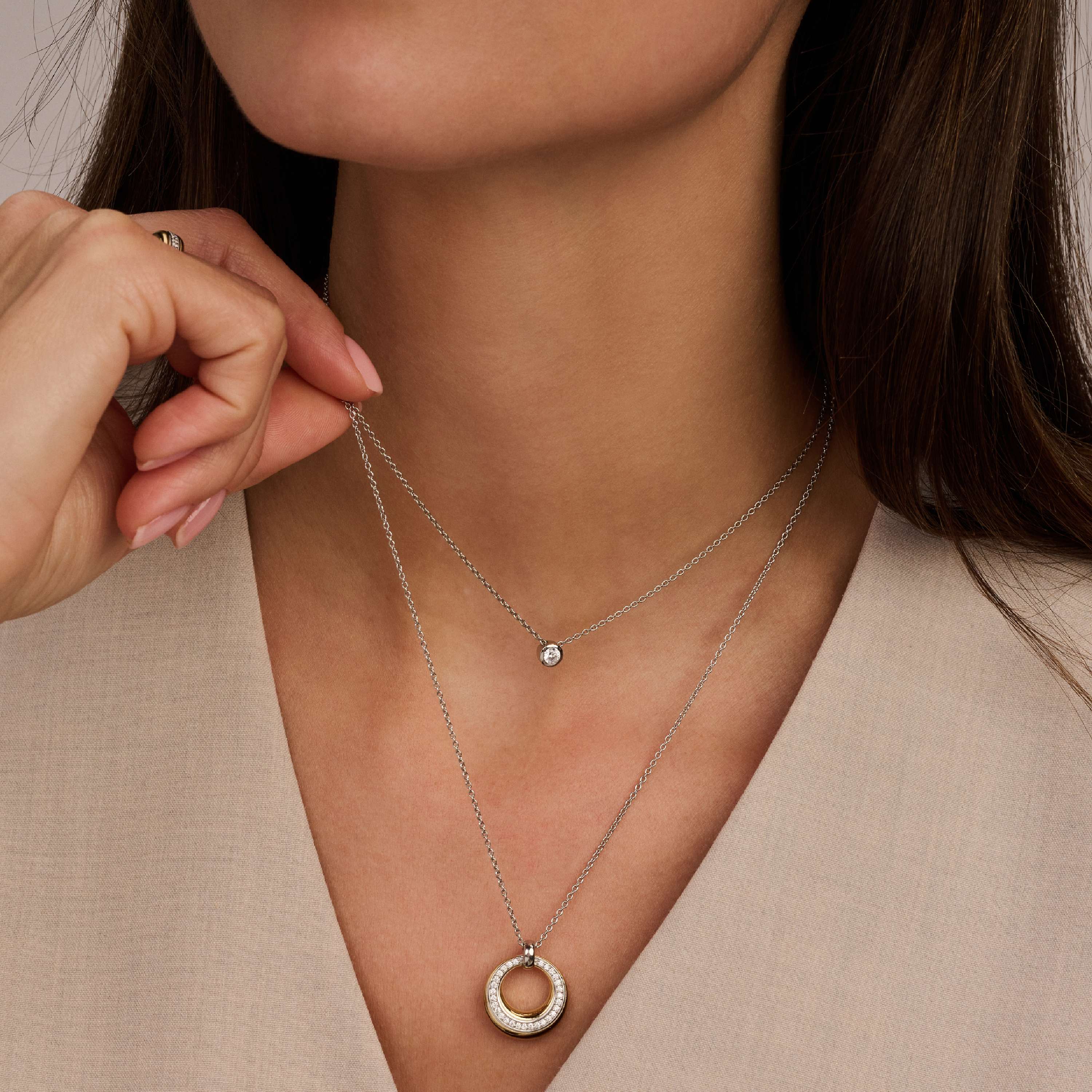 Layered Zirkonia Ketting - Image 6