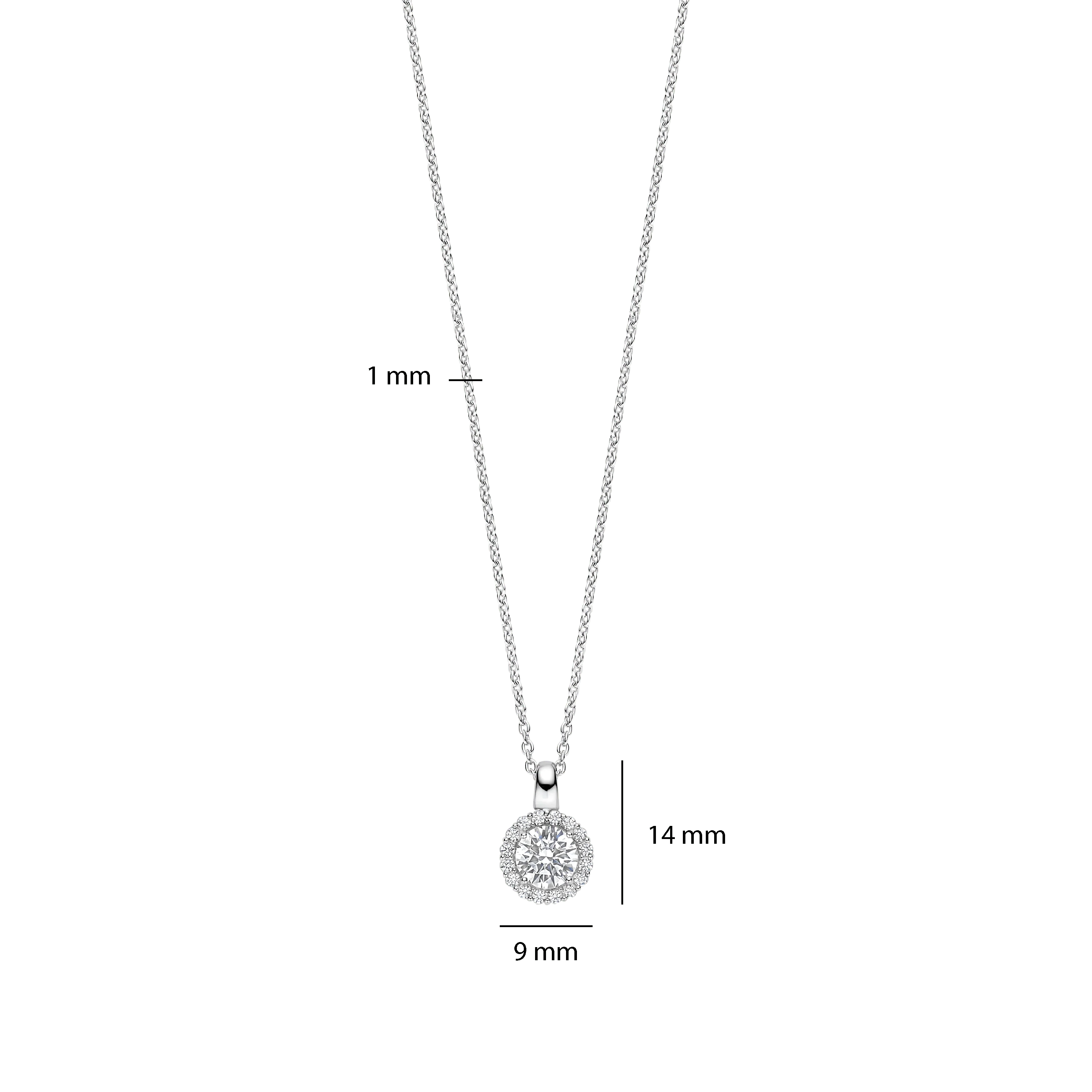 Classic Zirkonia Ketting Rond - Image 4